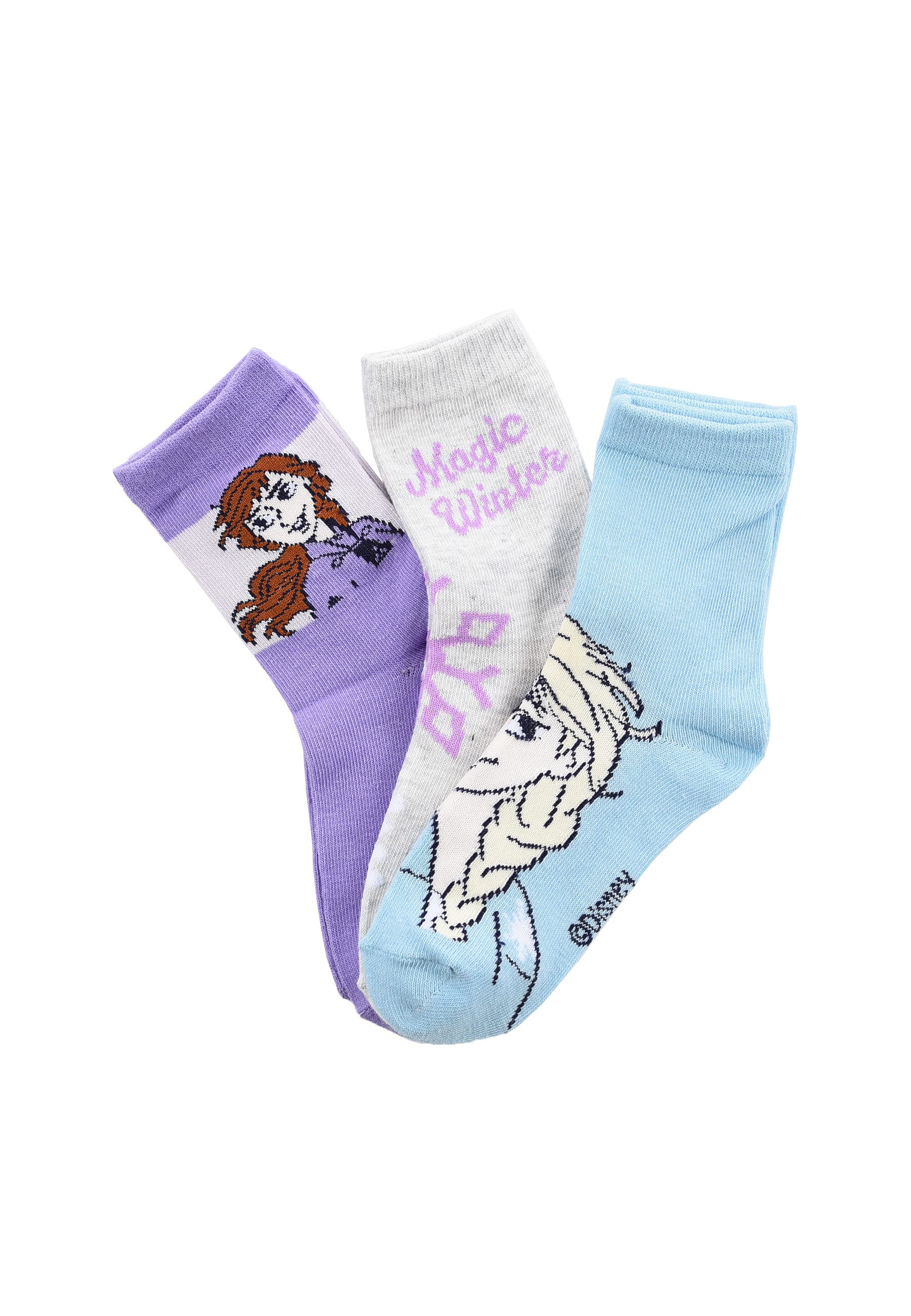 Disney Frozen Socken Disney Socken Mädchen 6er Pack Elsa Anna (6-Paar)