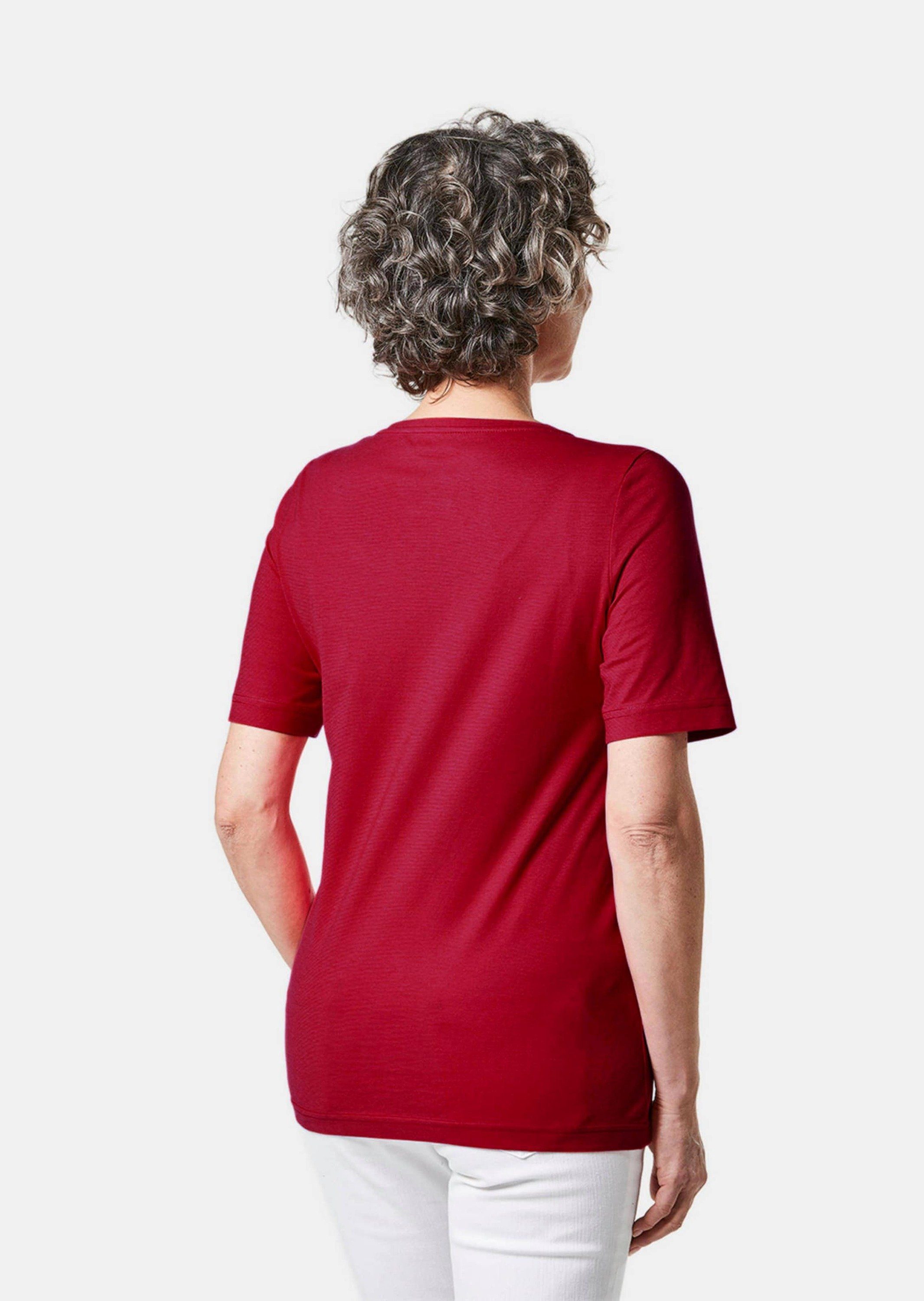 Print-Shirt GOLDNER Kurzgröße: rot