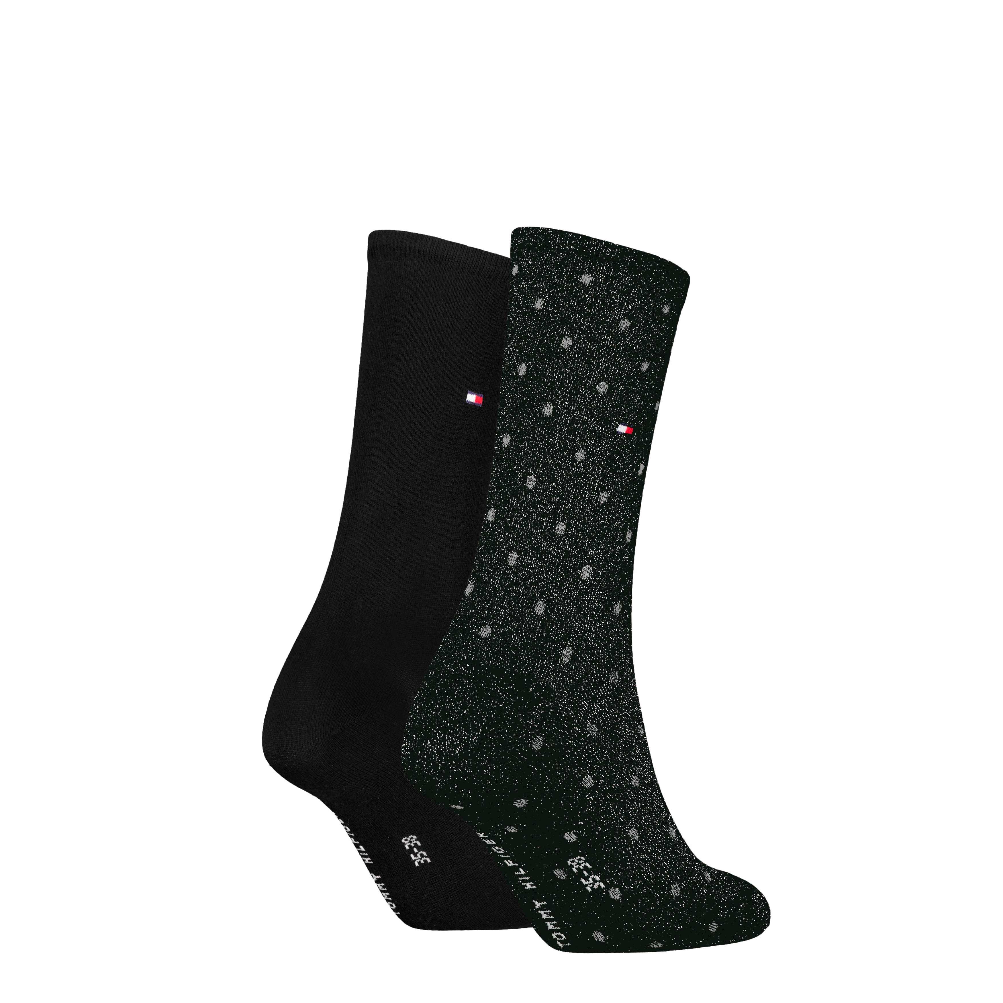 Tommy Hilfiger Socken TH WOMEN SOCK DOT 2P (2-Paar, 2 Paar) mit feinem Ripp günstig online kaufen