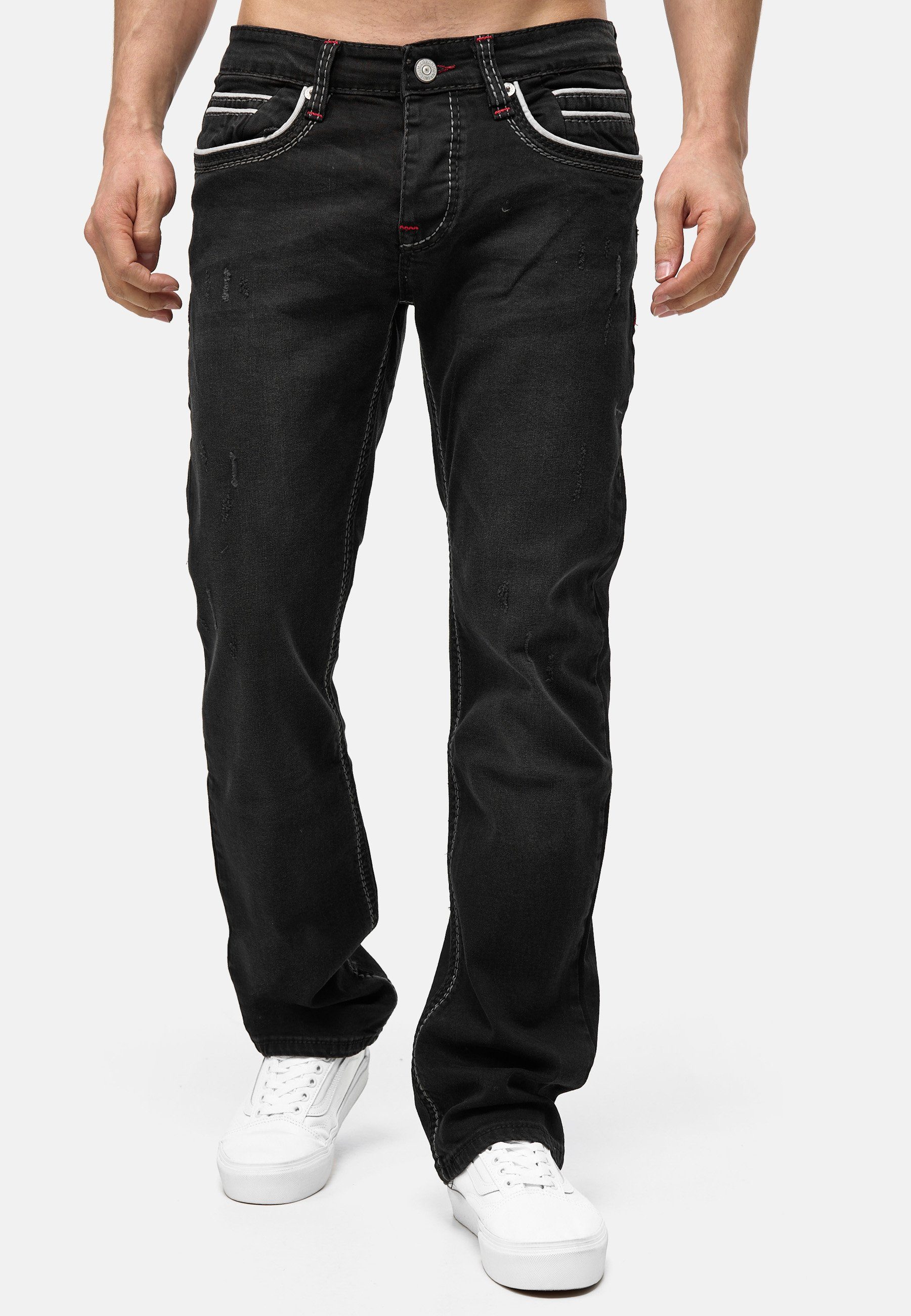 Modell Regular-fit-Jeans 3337 Schwarz Herren Jeans Code47 Code47