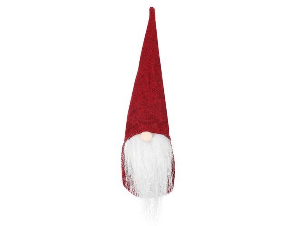 ISO TRADE Weihnachtsfigur Roter Elf Weihnachtself (Spar-Set, 1 St., 30 cm), stehender Elf mit Bart in Rot-Weiß, perfekte Weihnachtsdekoration