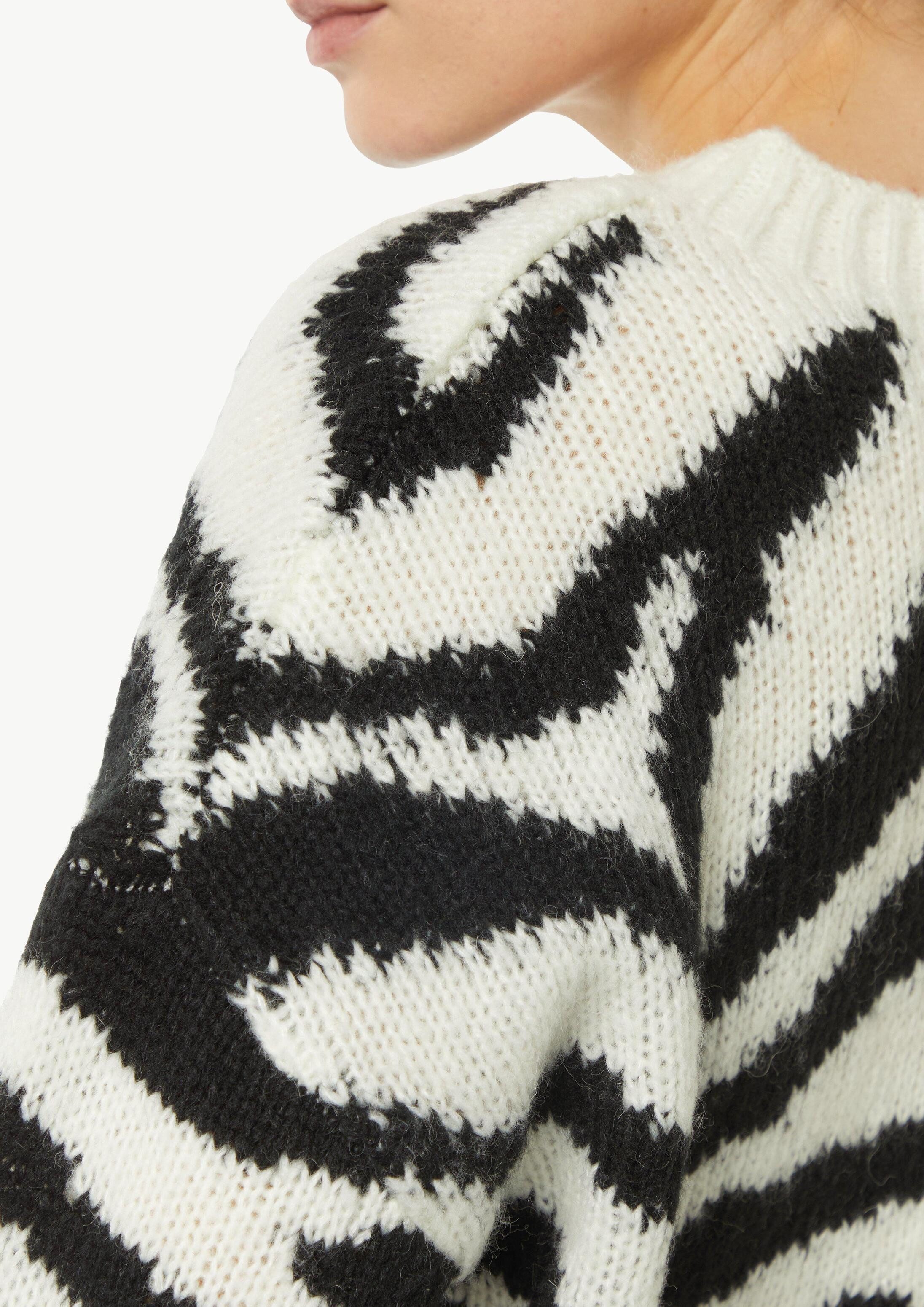 comma Longpullover Strickpullover Strickpullover mit Intarsien