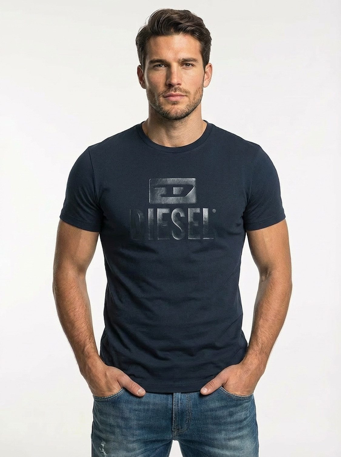 Diesel Rundhalsshirt Slim Fit - T-Diego Tone On Tone 81E