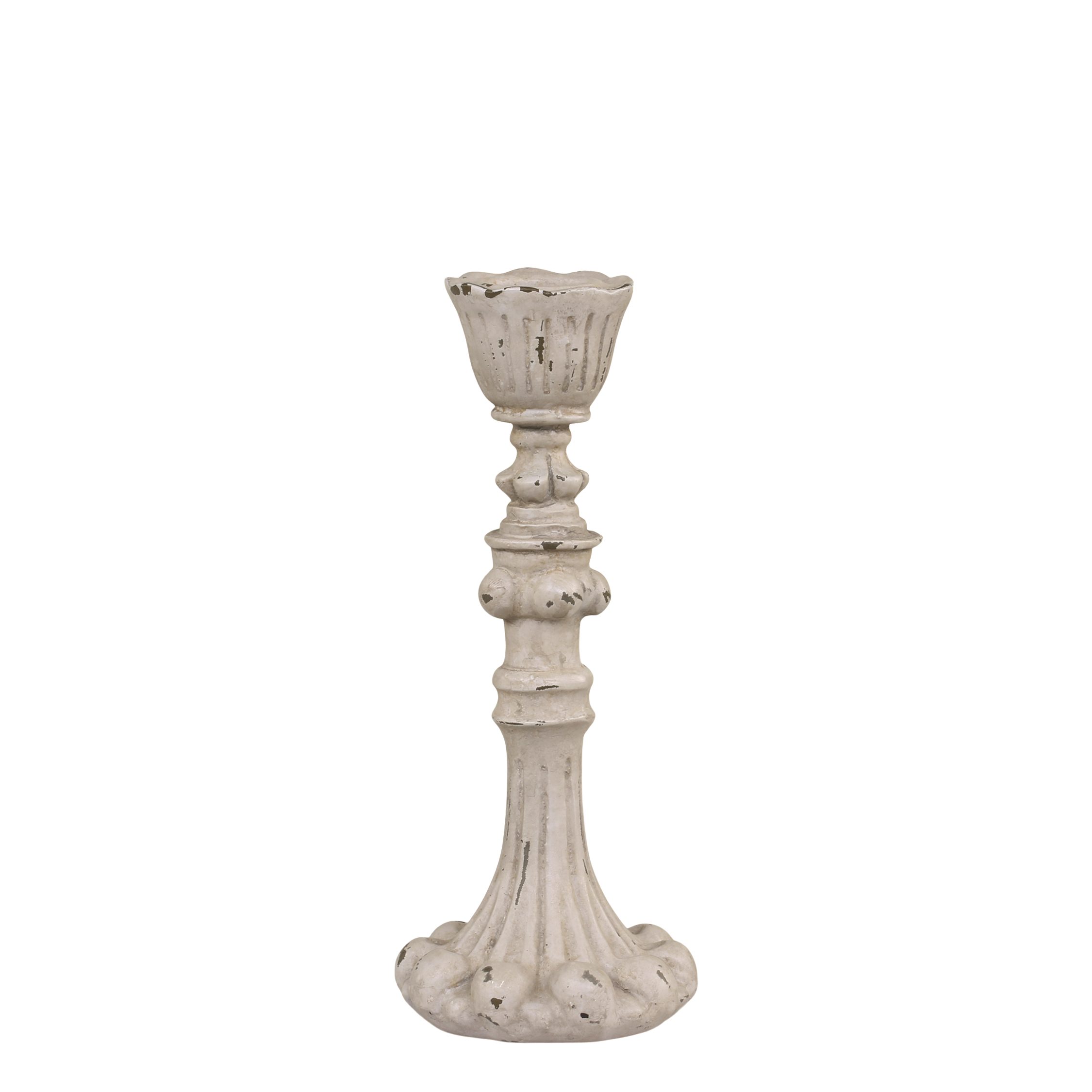 Kerzenständer Chic Antique Kerzenständer H17/D7 cm antique grau Vintage