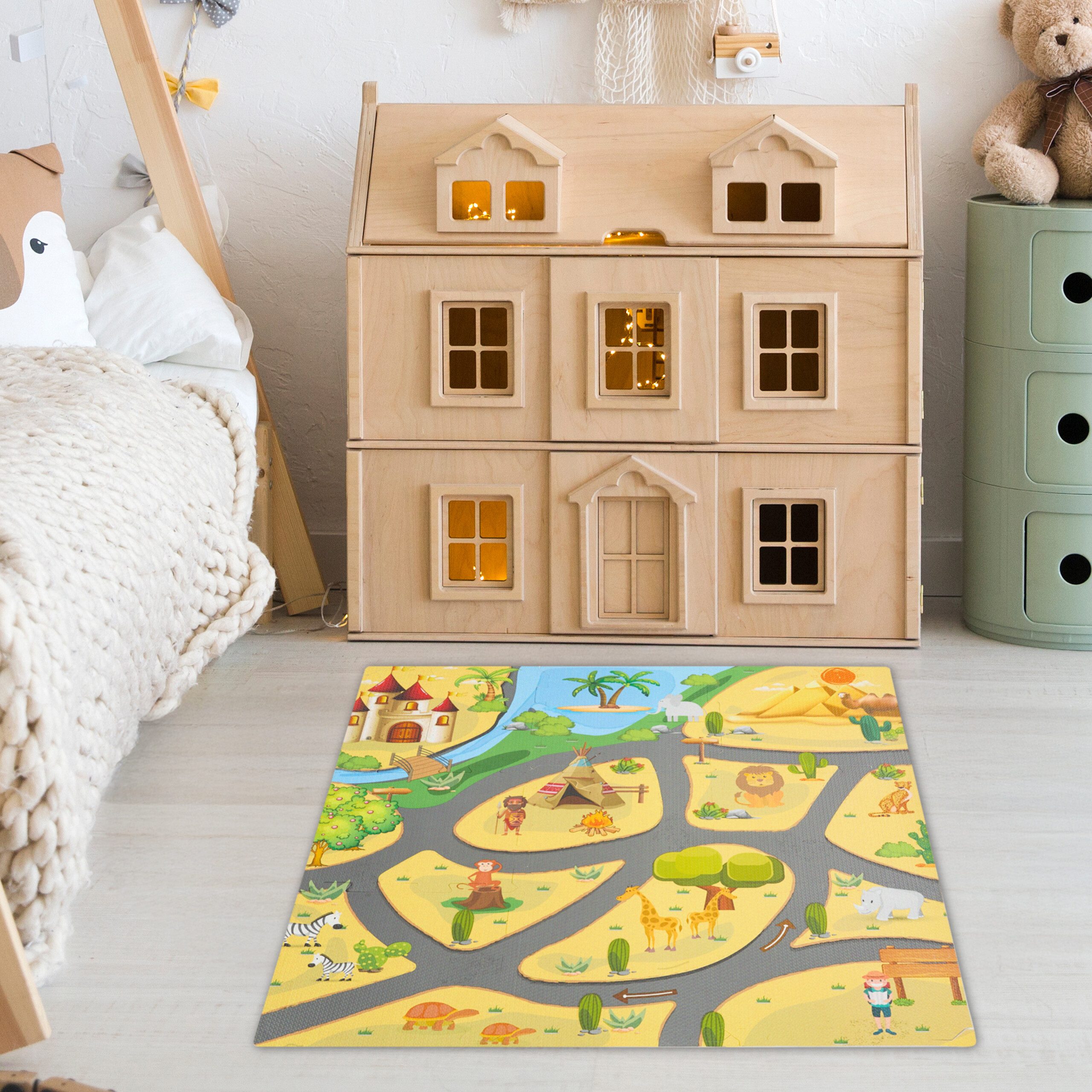 relaxdays Spielmatte Puzzlematte Safari günstig online kaufen