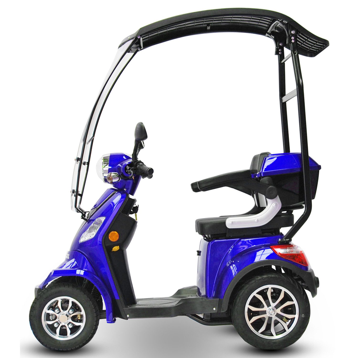 ECO ENGEL Elektromobil E-Scooter 4 Räder ECO ENGEL 510 Rot, 25 km/h mit Dach, Topcase und Dach