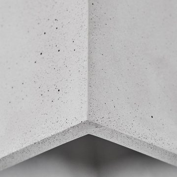 hofstein Deckenleuchte »Portegrandi« moderne Deckenlampe aus Beton in Grau, ohne Leuchtmittel, eckige Leuchte im schlichten Design, 1xGU10