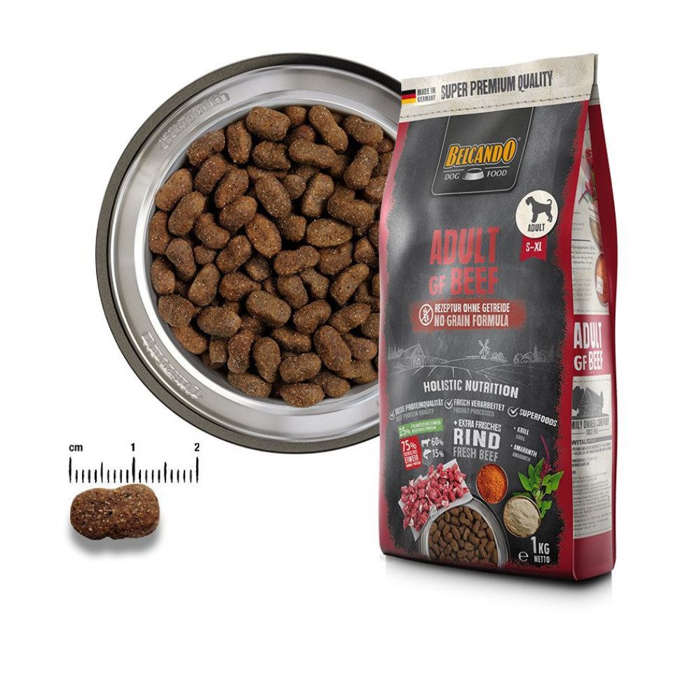Belcando Adult GF Beef - getreidefreies, proteinreiches Trockenfutter mit Rind, Trockenfutter für: Hunde