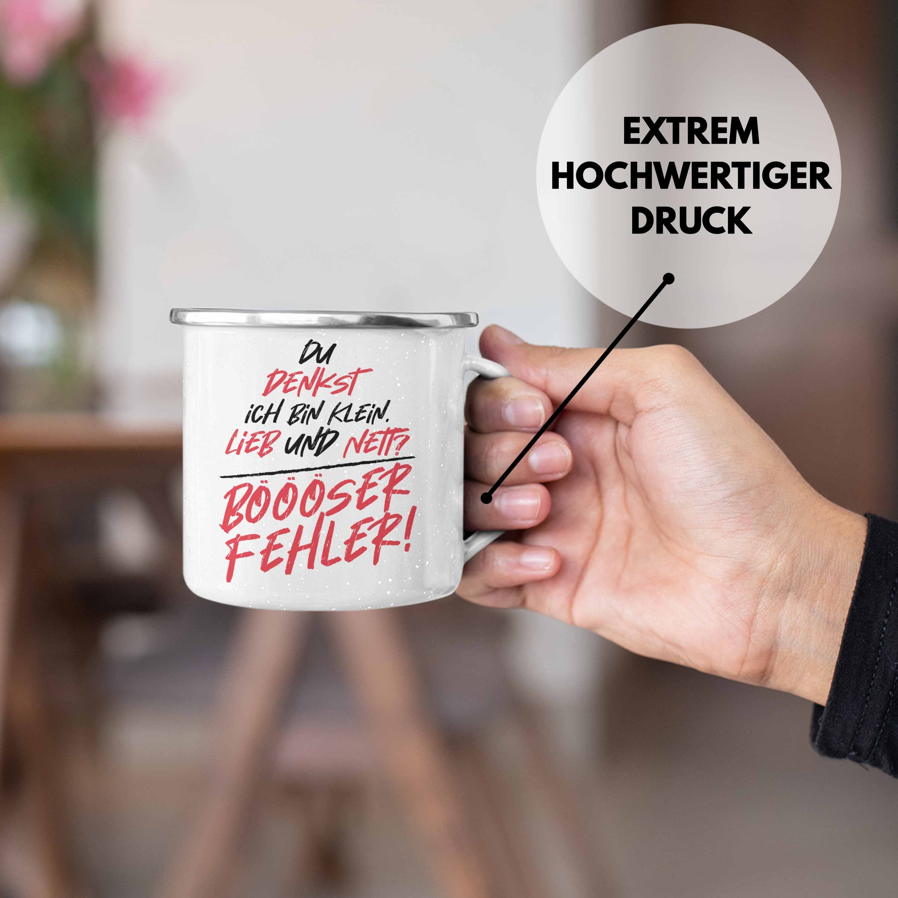 Humor Trendation Tasse Fehler Klein Lustiger - Thermotasse Silber Trendation Denkst Und Spruch Du Bin Emaille Sarkasmus Geschenk Nett Ich Böser Frauen