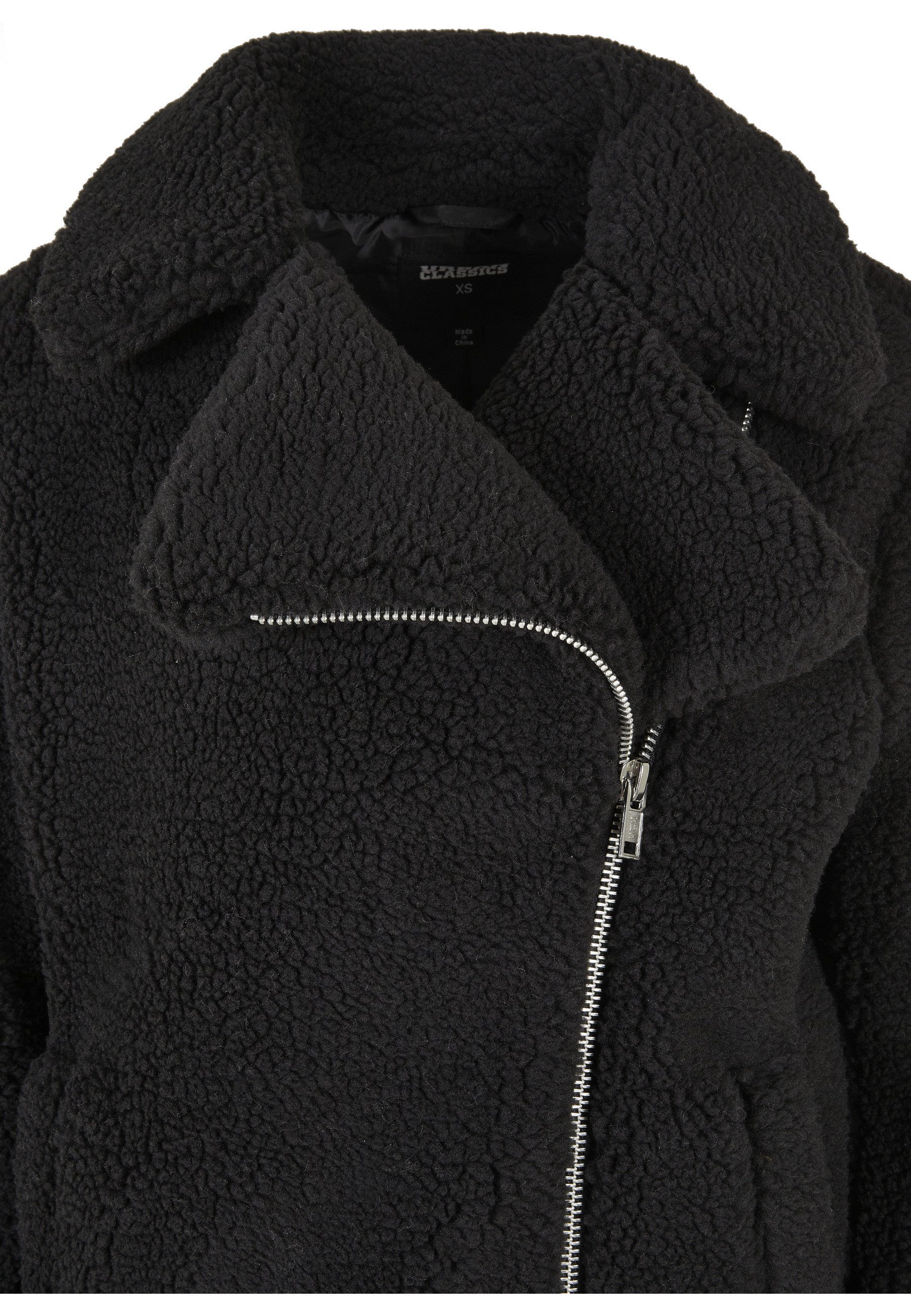 URBAN CLASSICS Winterjacke Urban Classics Damen Ladies Sherpa Biker Jacket (1-St)