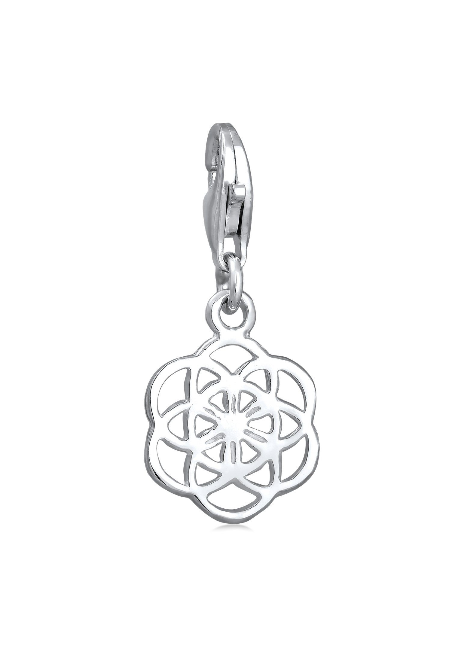Charm-Einhänger Anhänger Blume des Lebens Ornament 925 Silber