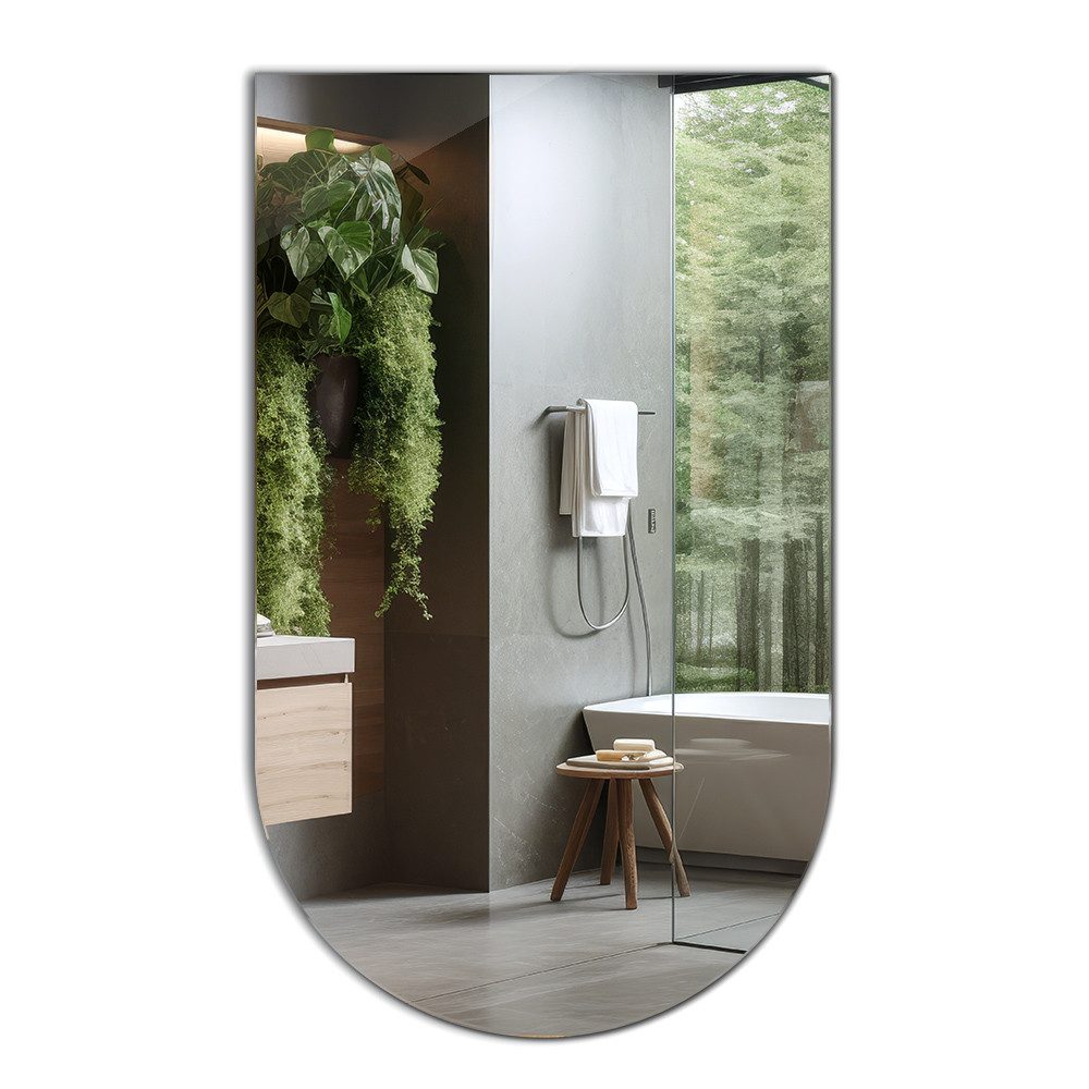Tulup Dekospiegel Deko Spiegel Ovaler Wand Modern Glas Kosmetikspiegel Loft, Unregelmäßige Form