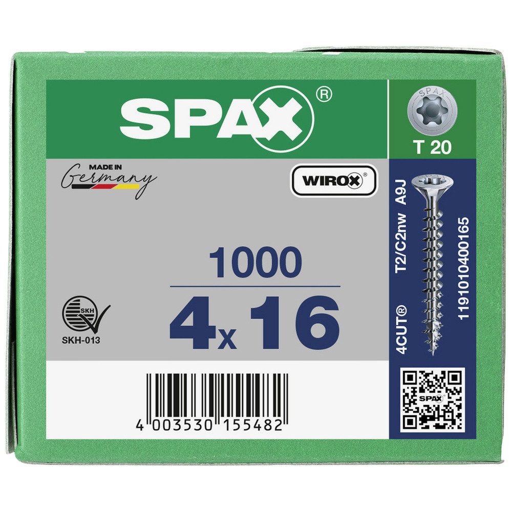 Thumbnail - SPAX Schraube SPAX 1191010400165 Holzschraube 4 mm 16 mm T-STAR plus Stahl WIROX
