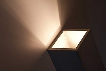 Kiom Wandleuchte Beton-Wandleuchte Guro anthrazit H: 25 cm, UpDown Lichtabstrahlung, Leuchtmittel nicht inklusive, Leuchtmittel abhängig