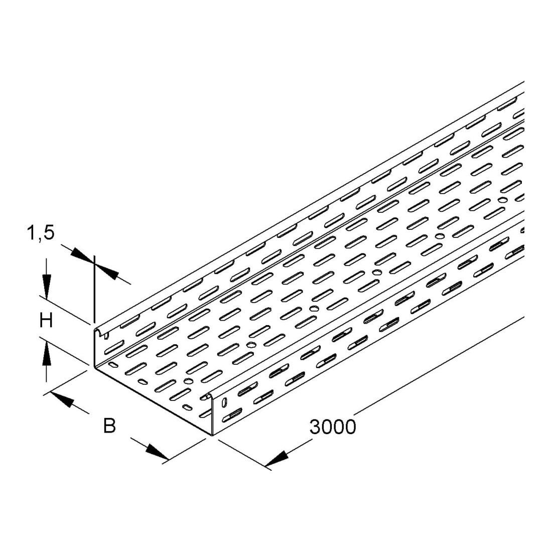 Contorion Kabelkanal Niedax Kabelrinne RS 60.300 3 Stk