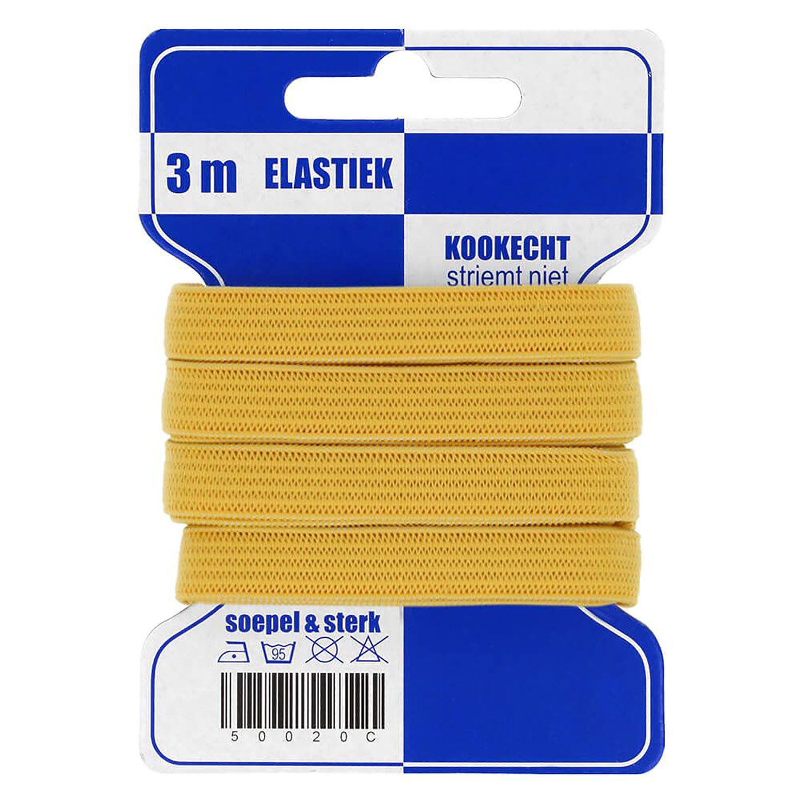 maDDma Gummiband 3 m Gummilitze Gummiband 10 mm elastisches Band Wäscheband, gelb