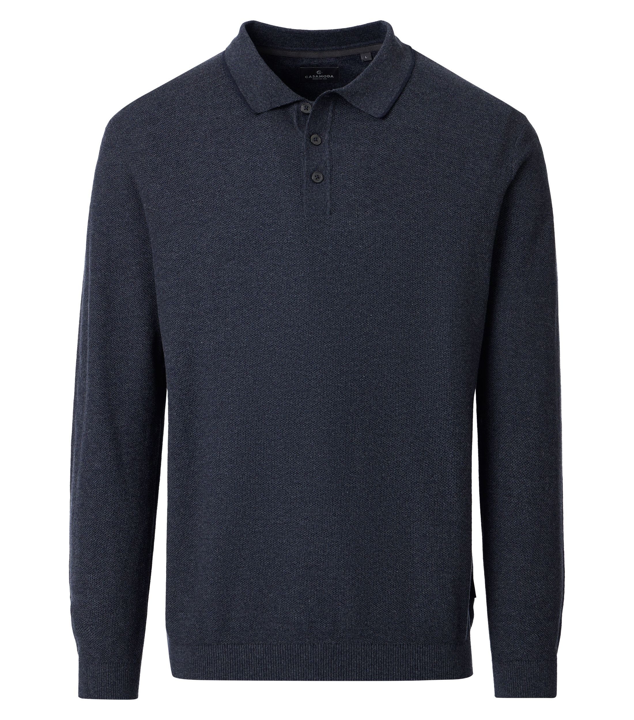 CASAMODA Langarm-Poloshirt CASAMODA Polo-Shirt Langarm uni