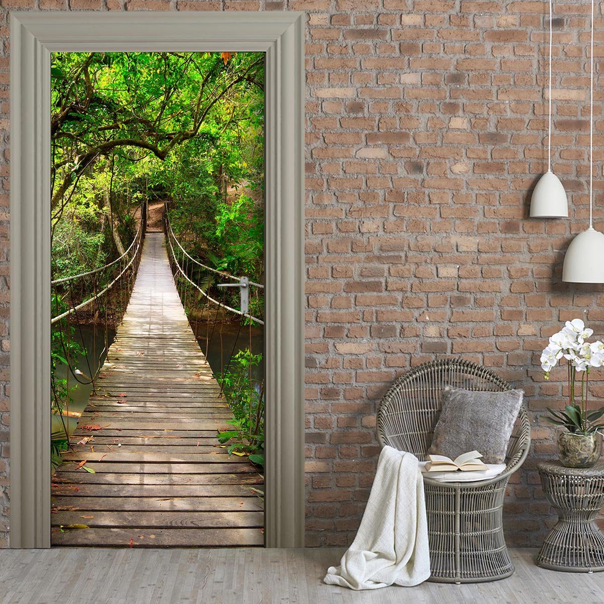 Stickerprofis Türtapete SEILBRUECKE, Premiumklasse, selbstklebend günstig online kaufen