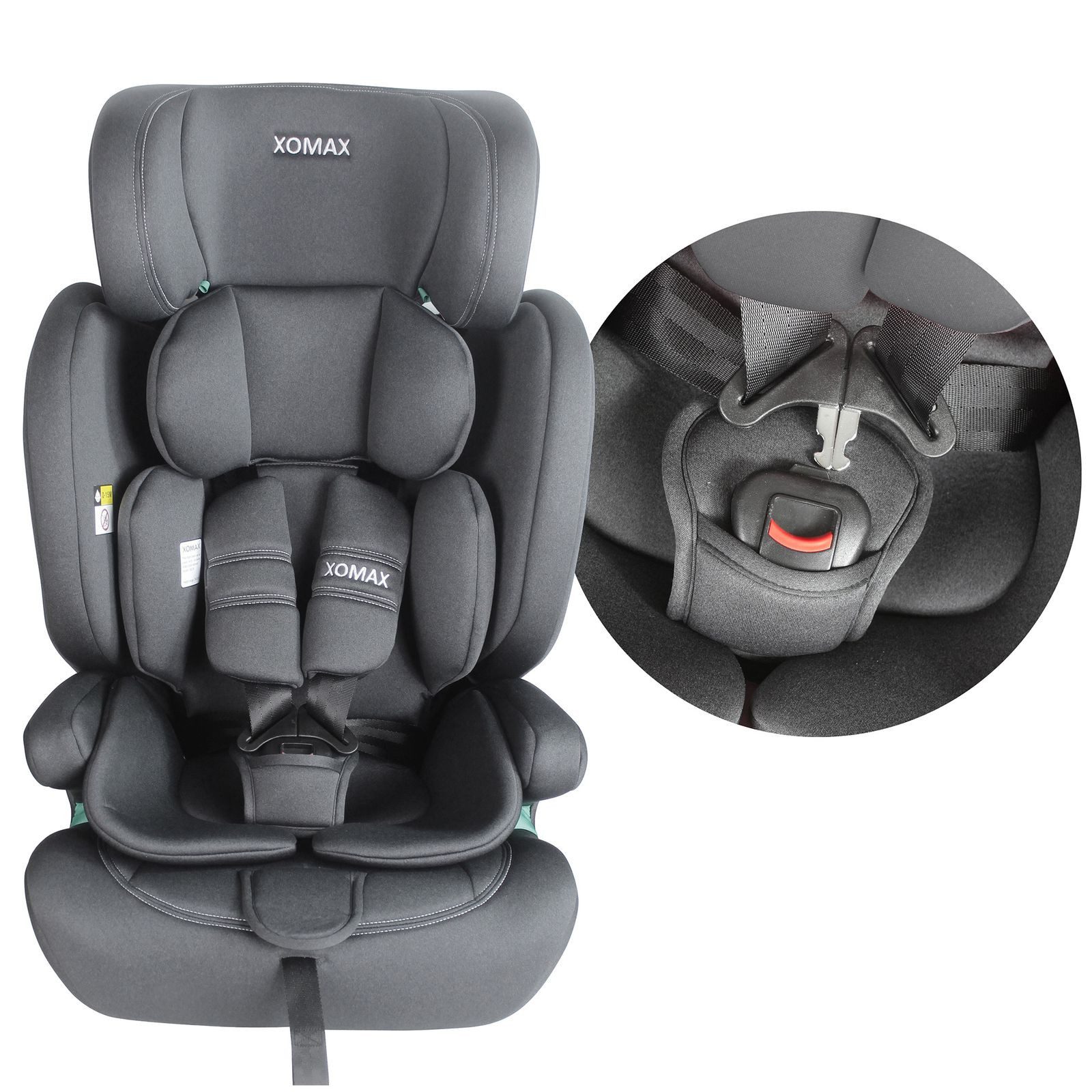 XOMAX Autokindersitz Luna, bis: 12, (Luna), Kindersitz ISOFIX 9-36 kg i-Size ECE R129 15 Monate bis 12 Jahre