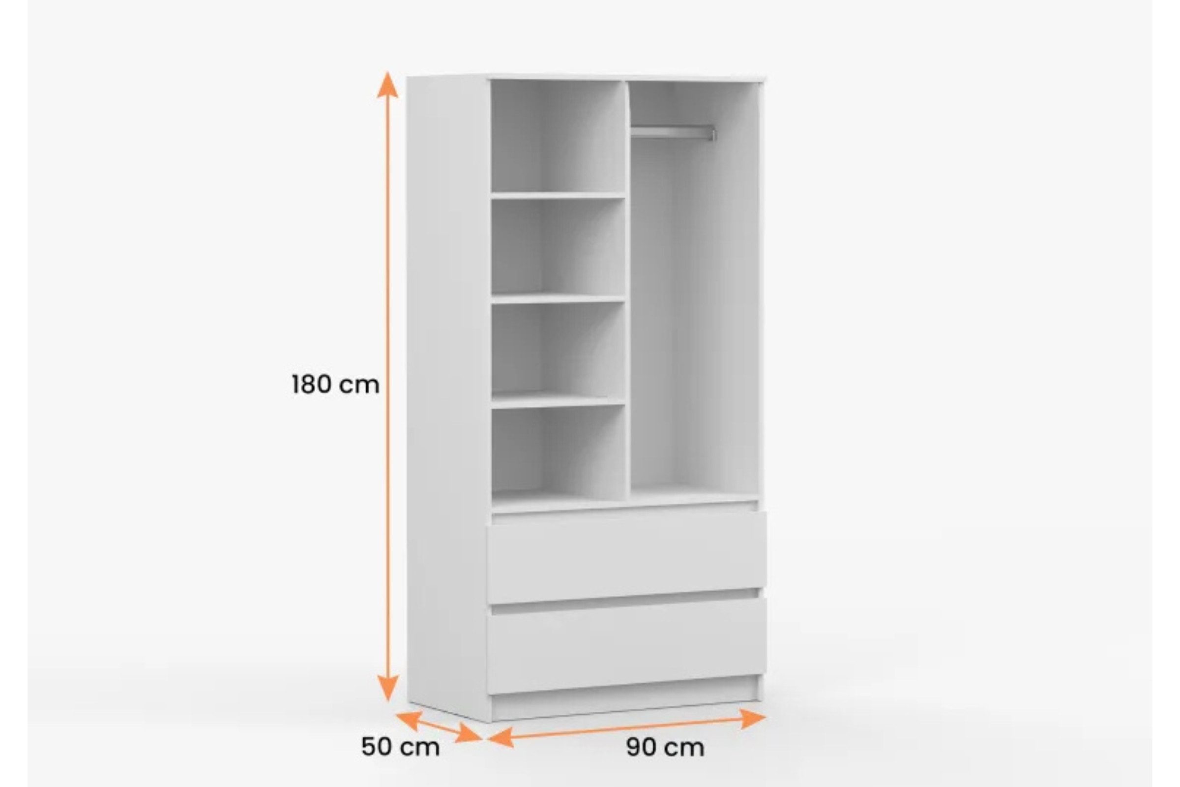 Deine Möbel 24 Jugendzimmer-Set Kinderzimmer-Set SIMO A, mit Kleiderschrank, Schreibtisch und Kommode, (Set, 3-tlg., SIMO - Kollektion), Kindermöbel-Set SIMO A  – Bild 5 von 5