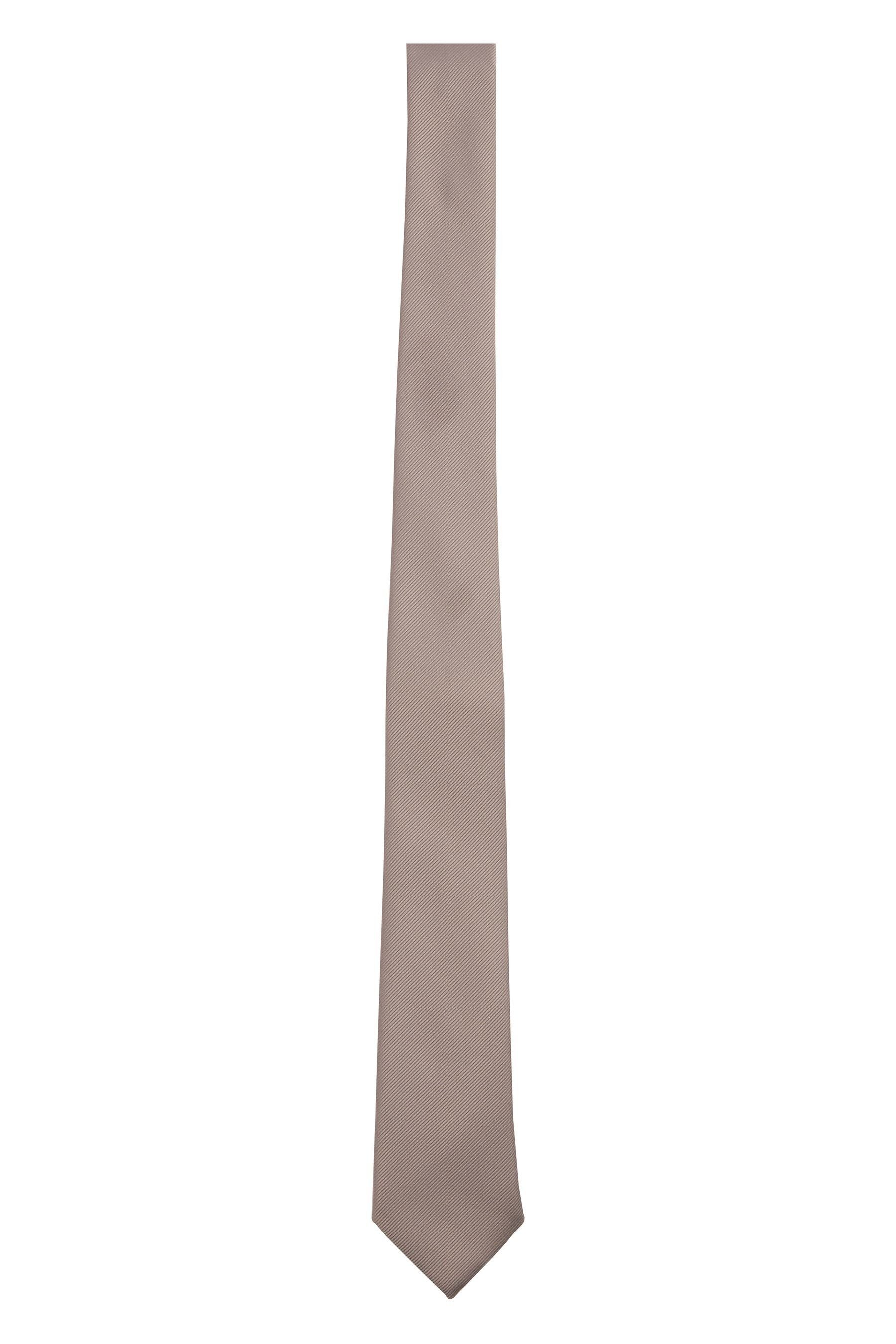 Neutral Recyclingpolyester Schmale (2-St) Krawatte + Next Krawatte aus Klammer