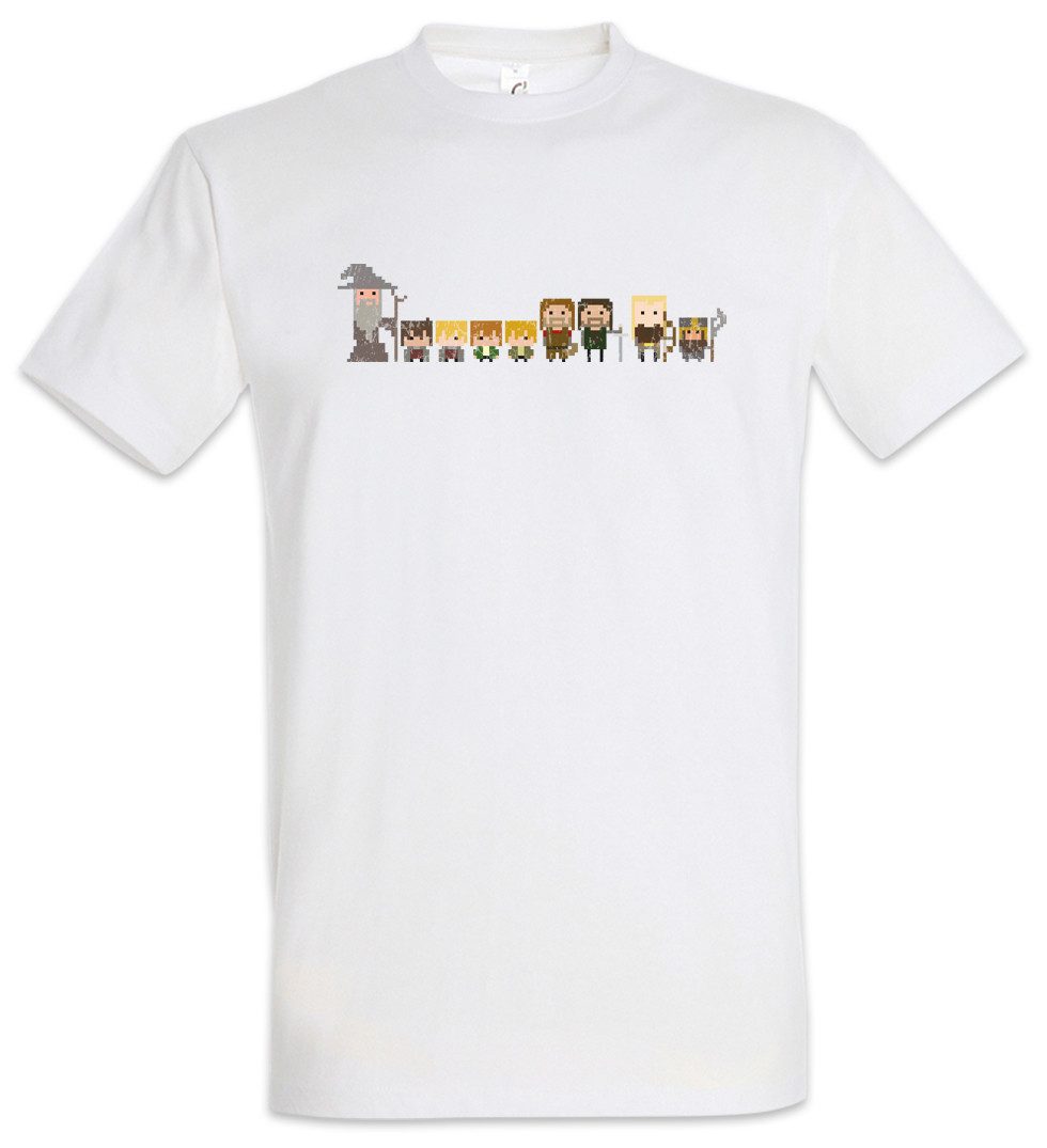 Urban Backwoods Print-Shirt Pixel Fellowship Herren T-Shirt Lord Of Herr Der Mordor Gondor Frodo (1-tlg) Rings Ringe Symbol