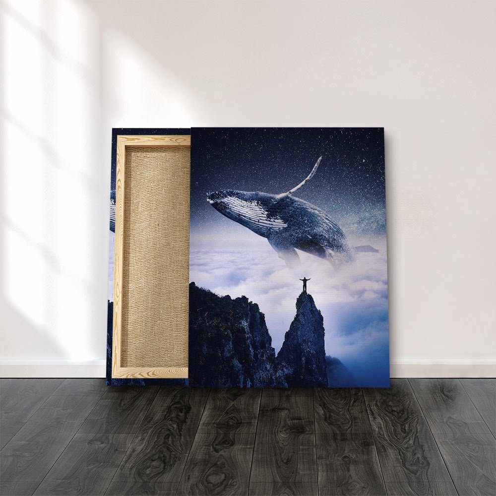 DOTCOMCANVAS® Leinwandbild, Modernes Wandbild Himmelszelt im von Wal schwarzer Rahmen