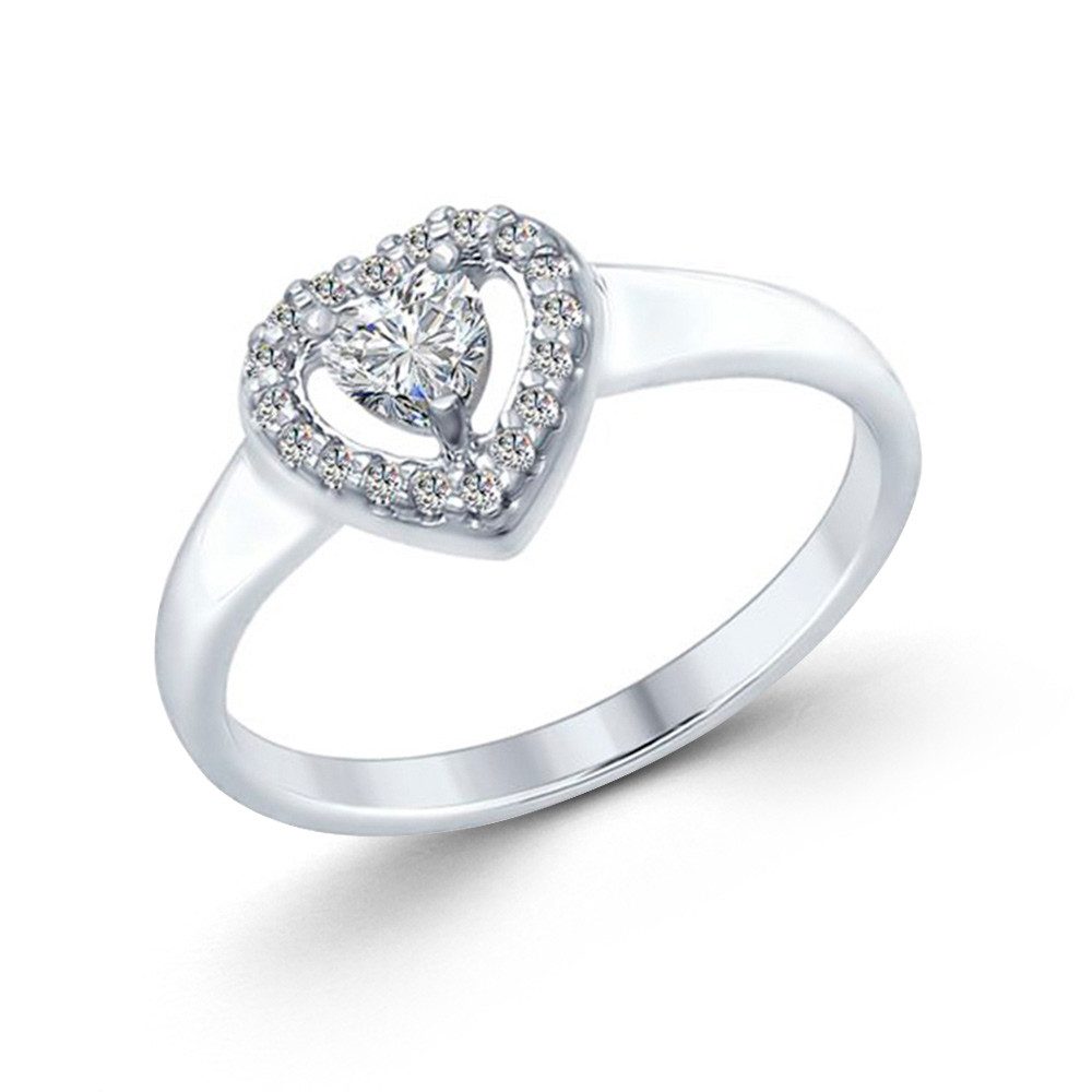 Silberring Damenring aus 925 Silber mit Zirkonia