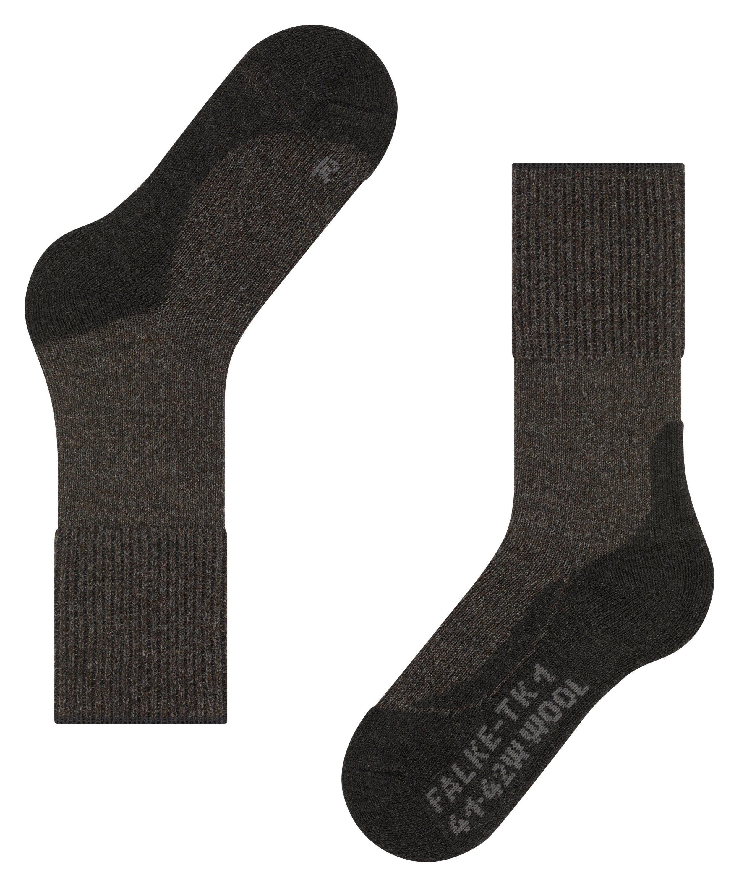 FALKE Wandersocken TK1 Adventure Wool Socken (1-Paar) Hoher Schutz für bergiges Gelände