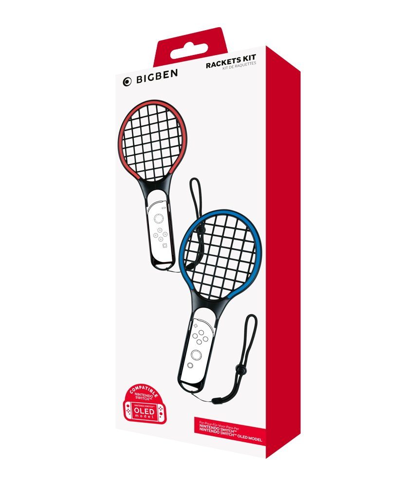 BigBen 2 für Nintendo Switch Tennisschläger für Joy-Con Tennis Duo Pack Zubehör Nintendo