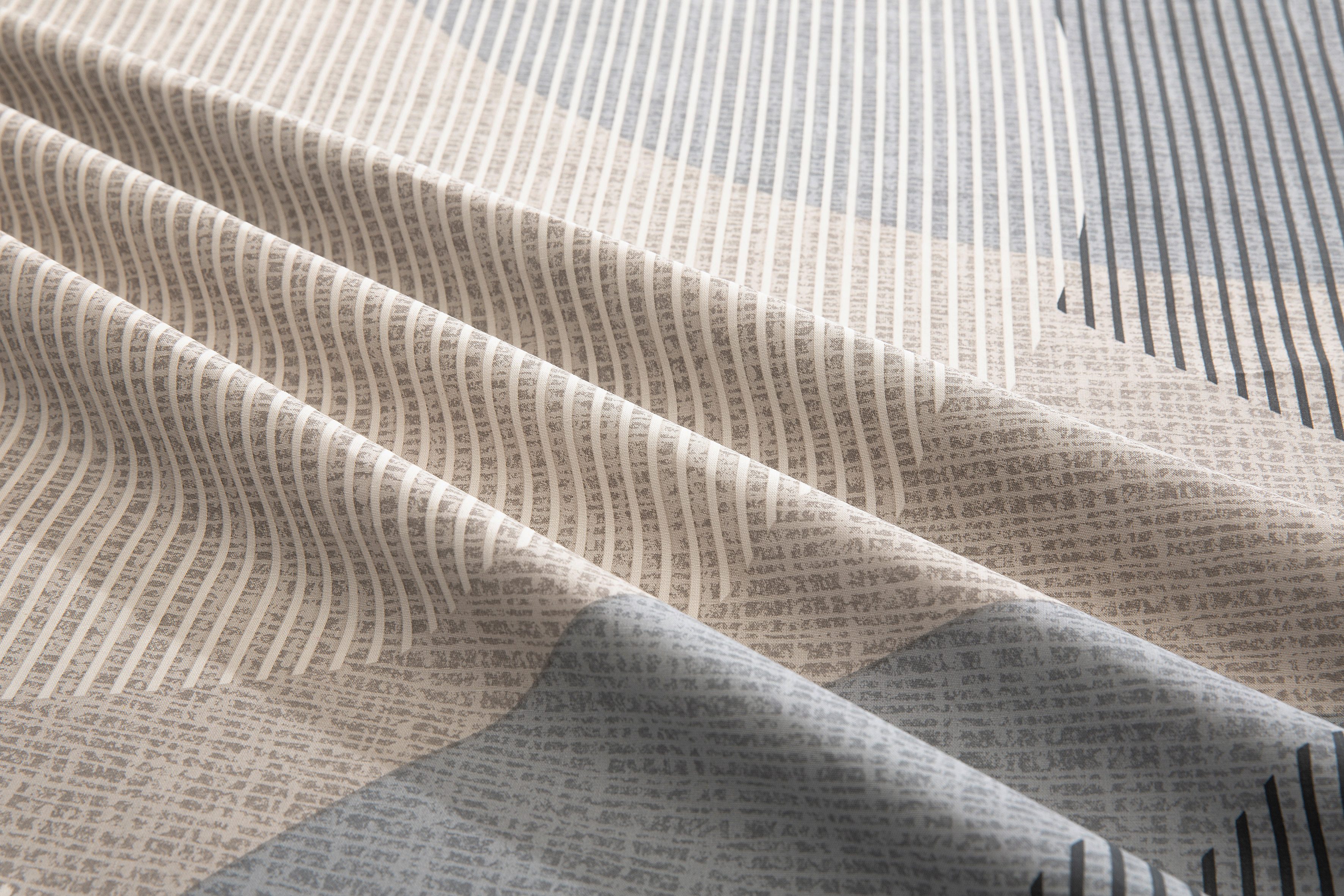 BIERBAUM Bettwäsche Carla in Gr. 135x200 oder 155x220 cm, Seersucker, 2 teilig, Bettwäsche aus Baumwolle, geometrische Bettwäsche mit Reißverschluss