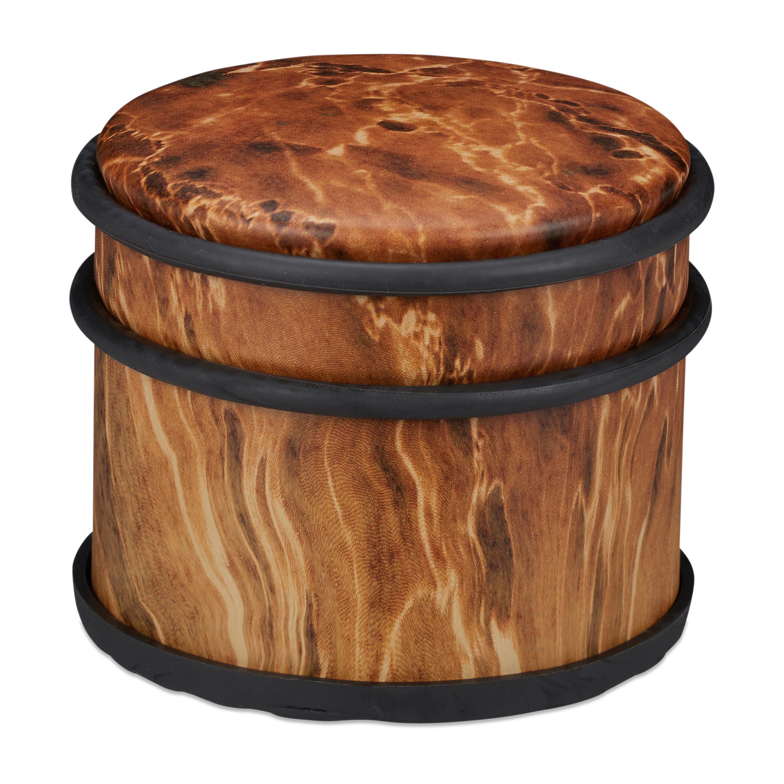 relaxdays Türstopper 2 x Türstopper Holzoptik dunkelbraun günstig online kaufen