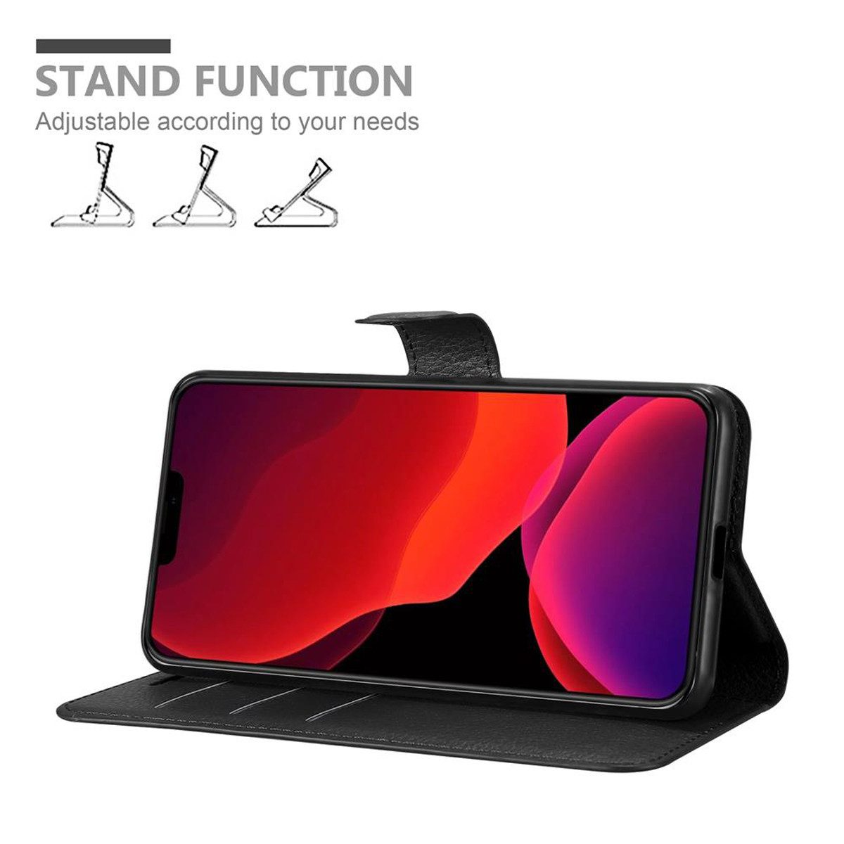 Cadorabo Handyhülle für iPhone 12 / 12 PRO Hülle Apple iPhone 12 / 12 PRO, Hülle Schutzhülle mit Standfunktion, Kartenfach und Magnetverschluss