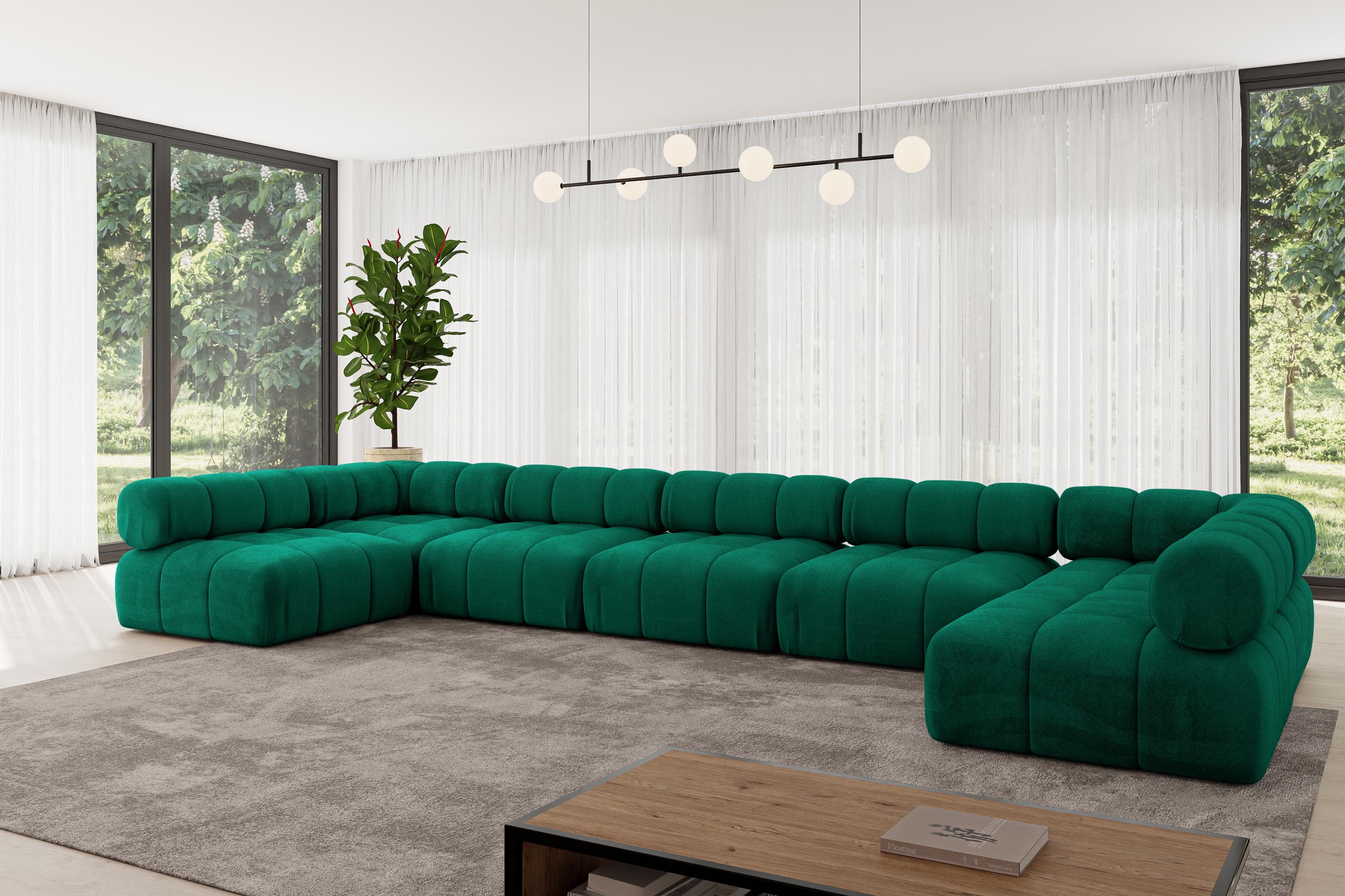 ALTDECOR Wohnlandschaft Garvo-U3, Corner Sofa U-Form Vielseitige Sofa Wohnlandschaft Wohnzimmer, Sofa Praktische Bequeme Funktionsecke Couch L-Form Eckcouch
