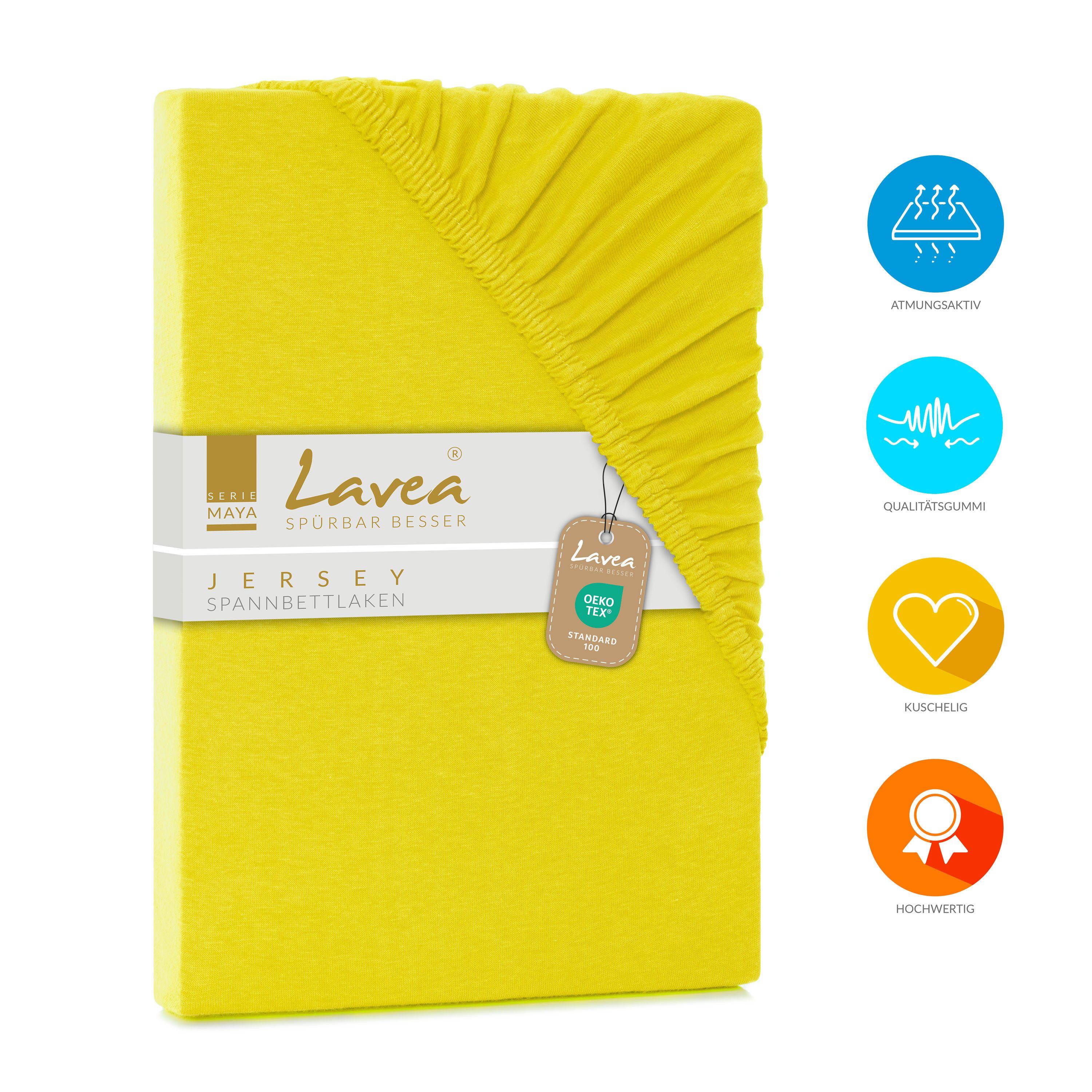Lavea Spannbettlaken Maya, Betttuch aus 100% günstig online kaufen