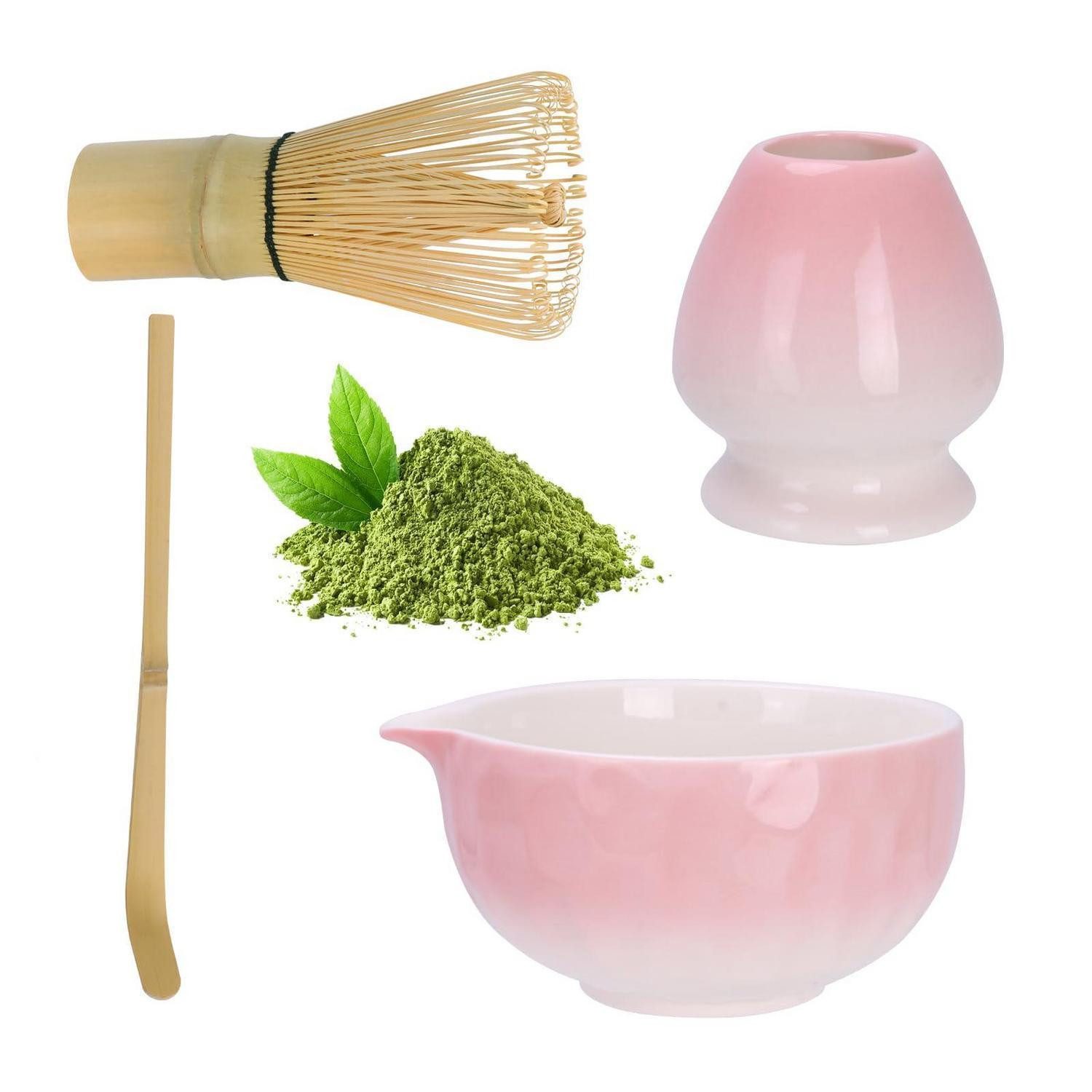 LuxusKollektion Teekanne Matcha-Set Rosa mit Ausgießer & Zubehör, (1-St)