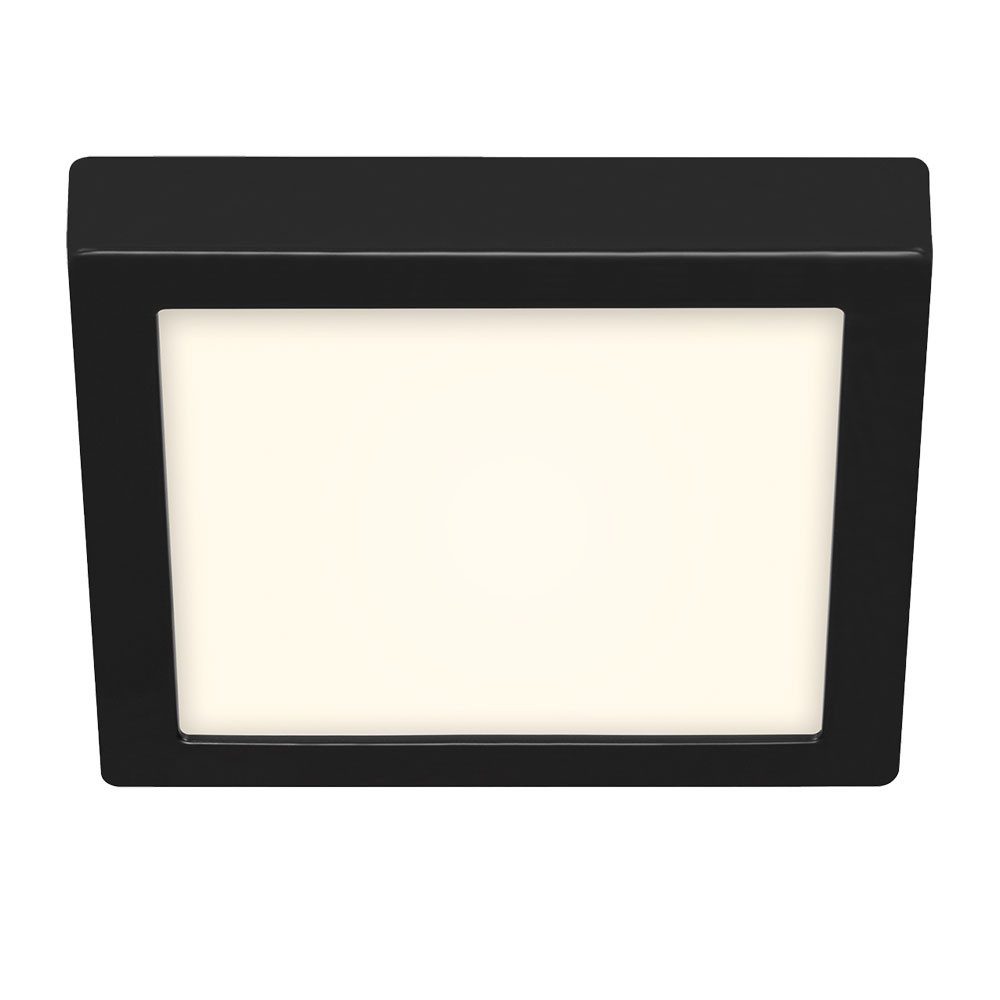 Briloner Leuchten LED Deckenleuchte, LED-Leuchtmittel fest verbaut, Neutralweiß, Deckenleuchte Deckenlampe Metall schwarz eckig LED D 22,5 cm