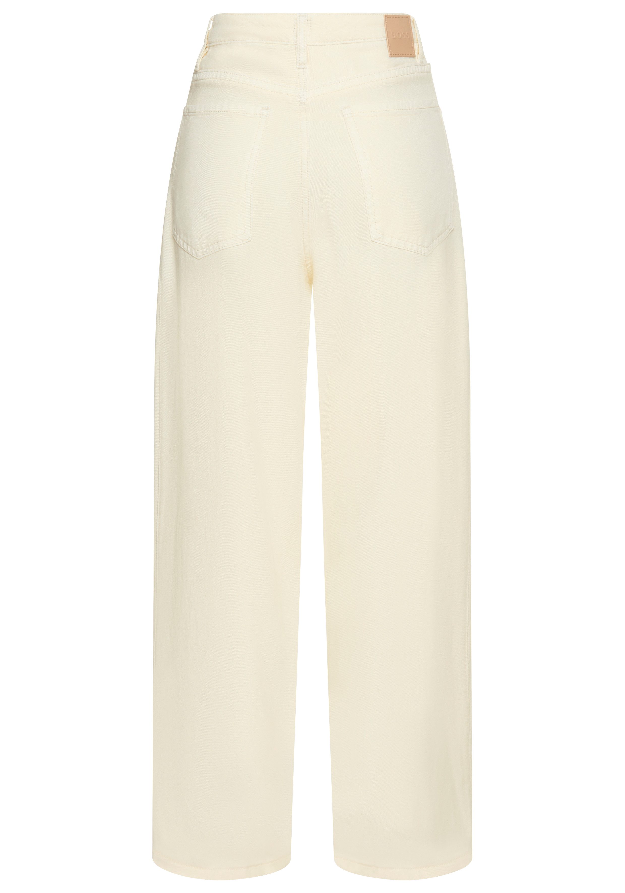 BOSS ORANGE Loose-fit-Jeans "Slouchy Pleated Mid Rise Premium Damenmode", ( günstig online kaufen