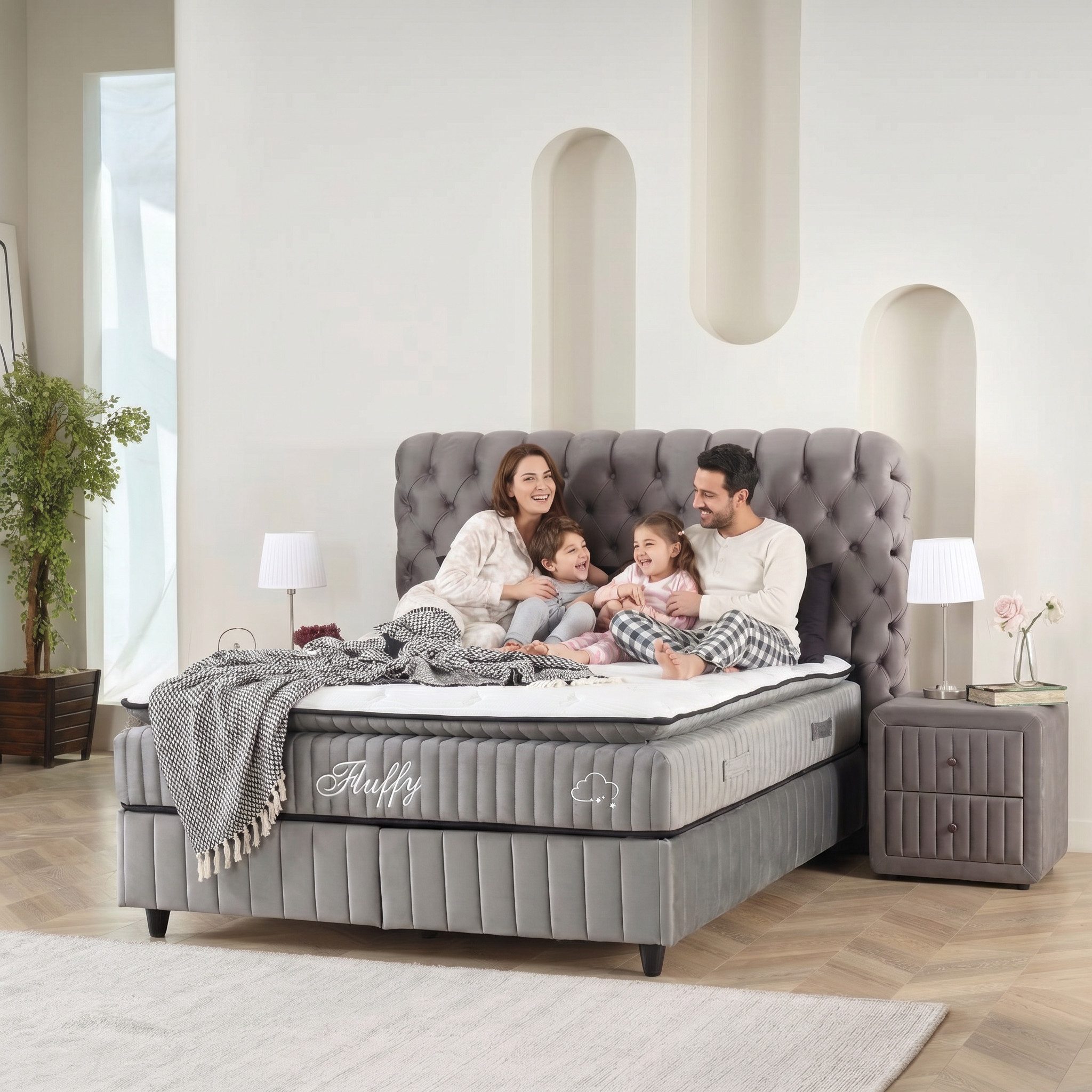 gowoll Boxspringbett mit Matratze mit Topper Comfort Bett Set Doppelbett, Polsterbett (Boxspringbett 140 x 200 Stauraumbett 140 x 200, 4-St., Boxbett 140x200 Stauraum 140x200), Schlafzimmer Set