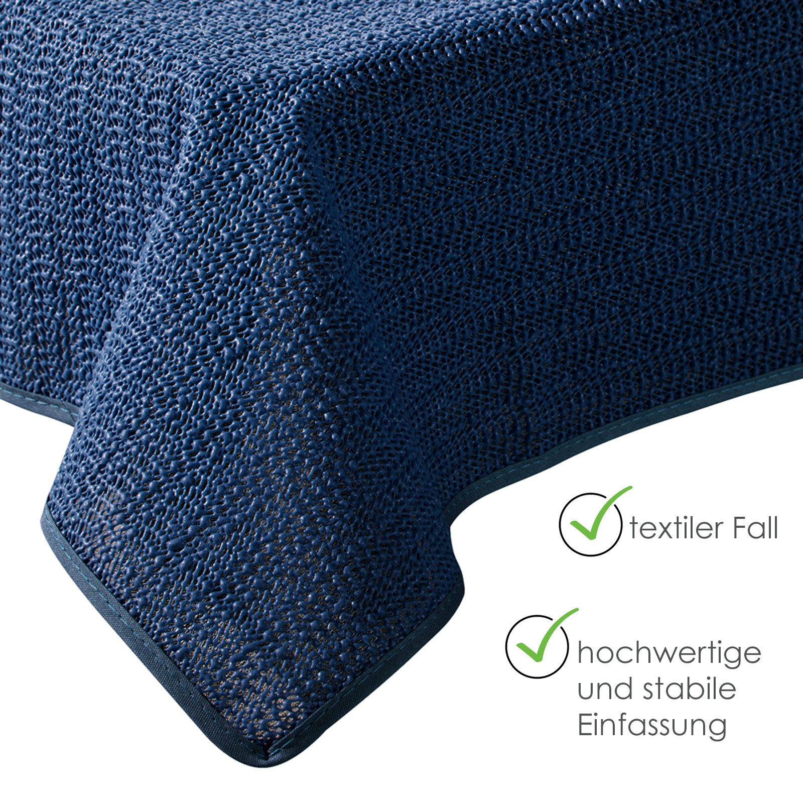 heimtexland Gartentischdecke Outdoor Tischdecke Garten Balkon Camping Tischdeko (Stück 1-tlg, 1), wetterfest I robust I UV-beständig I rutschfest I waschbar