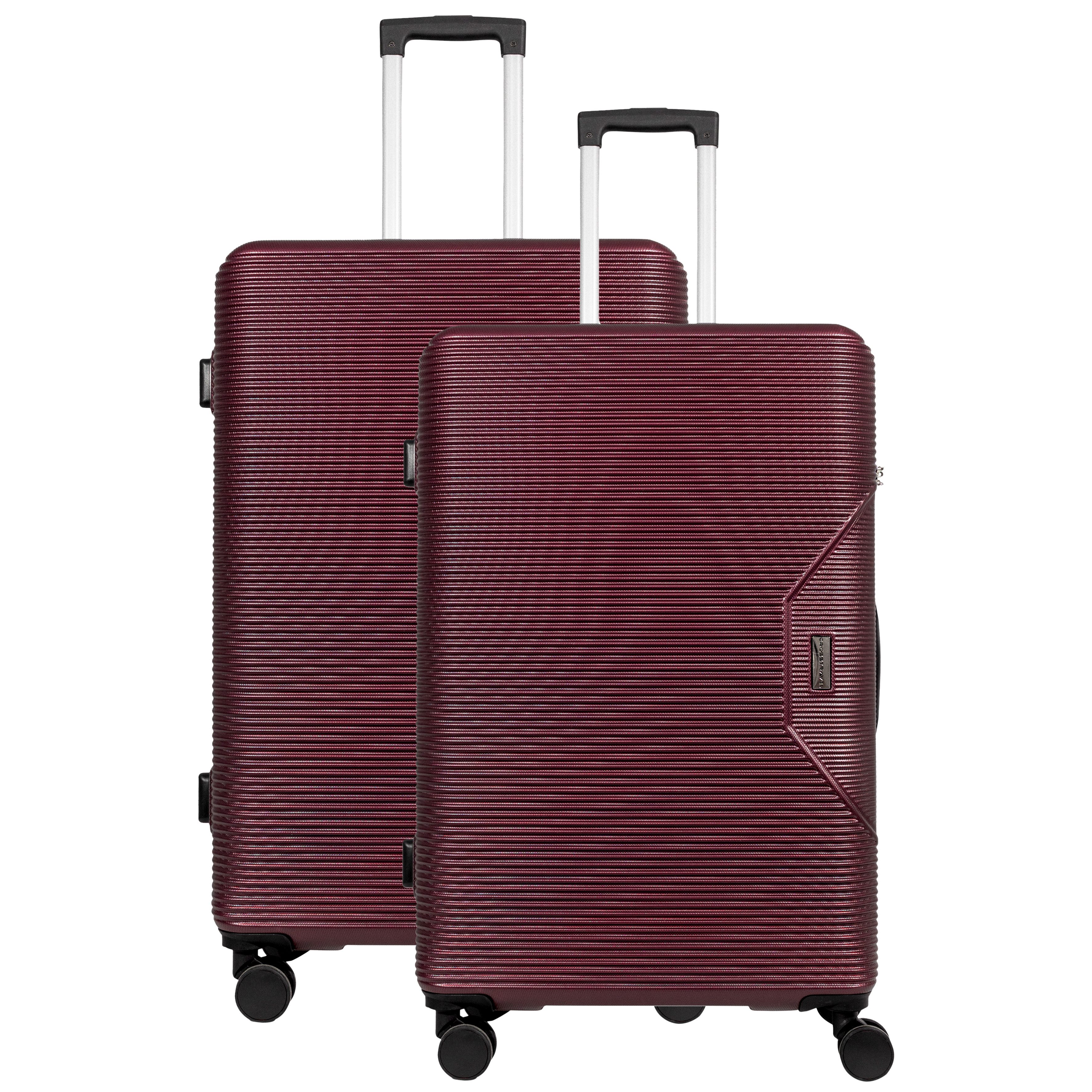 Crosstravel Kofferset Tampa, 4 Rollen, (Größe M+L, 2 tlg., Hartschalen Trolley Set), Robuste Hartschale mit Stil und Funktionalität