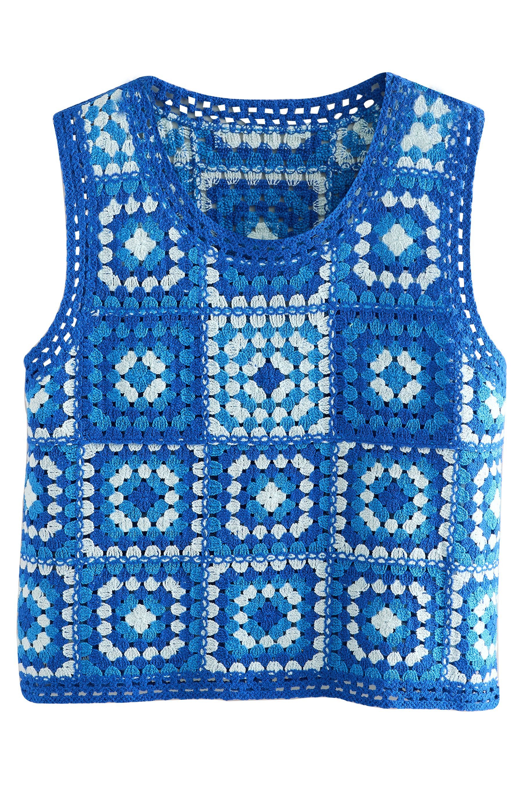 Next Trägertop Kastiges Tanktop mit Häkeldetails und Baumwolle (1-tlg) günstig online kaufen