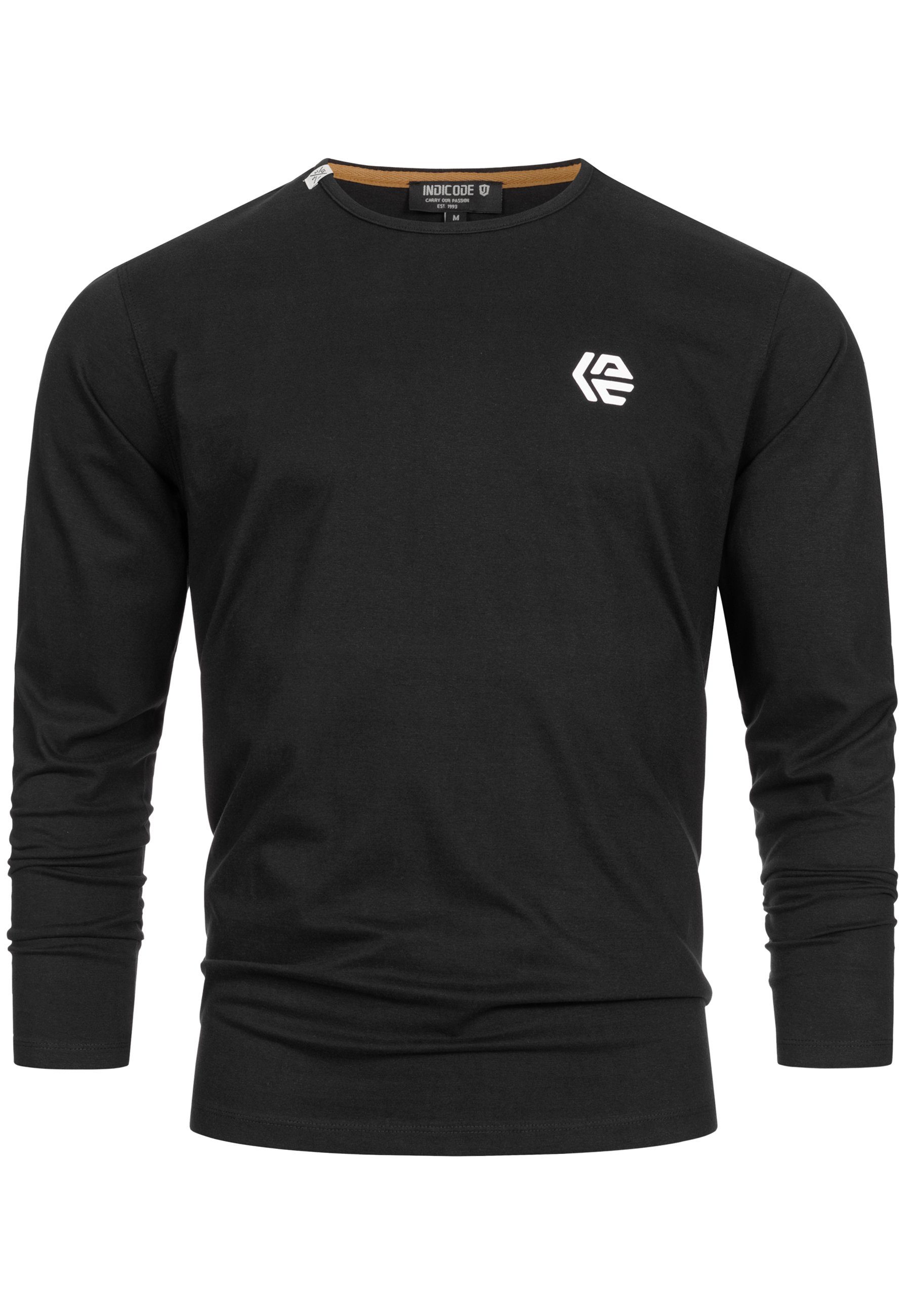 Indicode Langarmshirt INTrense 100% Baumwolle günstig online kaufen