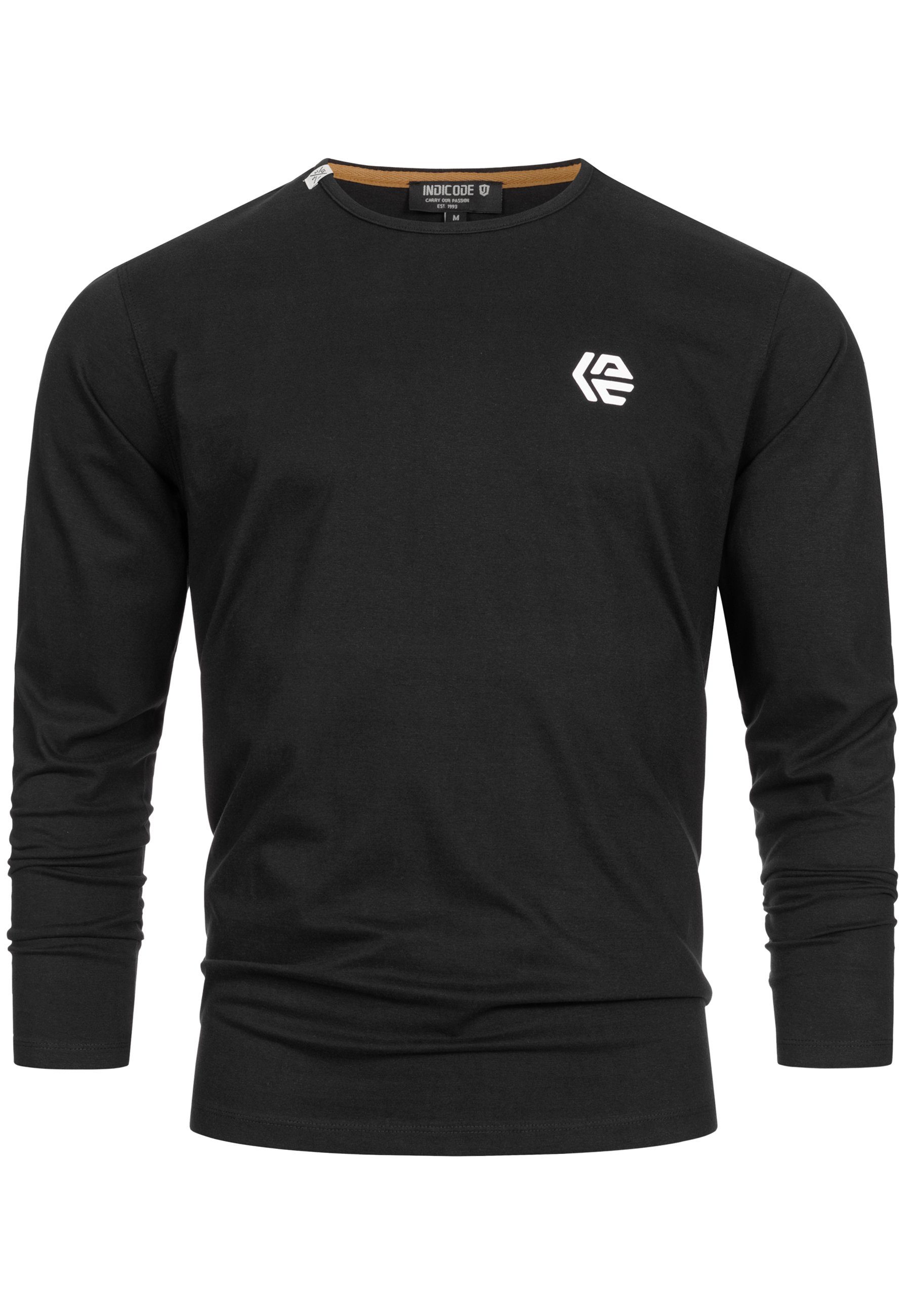 Indicode INTrense Langarmshirt Black