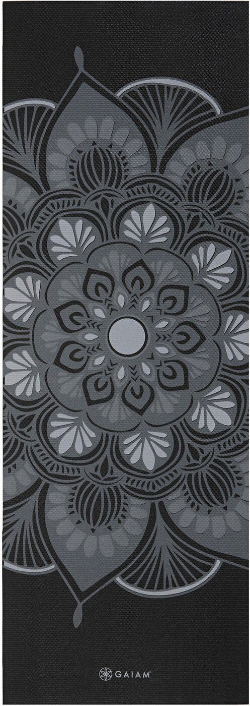 GAIAM Fitnessmatte GAIAM MYSTIC INK YOGA MAT 4MM CLASSIC PRINTED GRAU/SCHWARZ