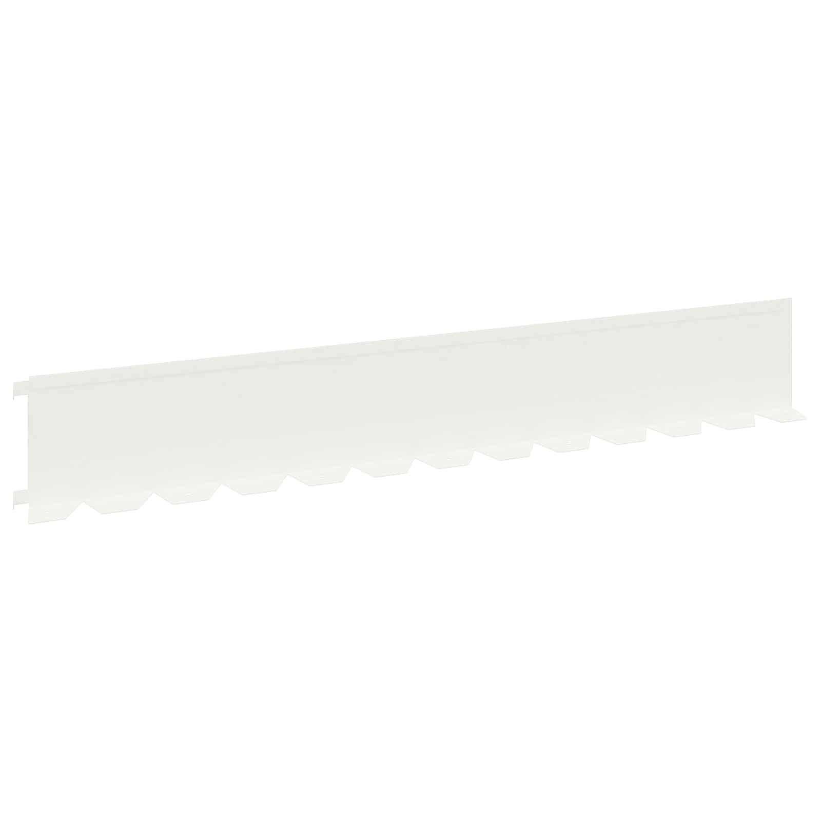 vidaXL Beetumrandung Raseneinfassung 30 Stk. 102 x 15 x 4 cm Stahl Weiß