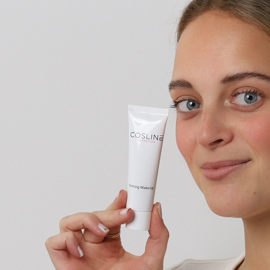 Cosline Cosmetics Foundation Firming Make-Up, Hauttonanpassend, pflegend, natürliches Finish, faltenausgleichend