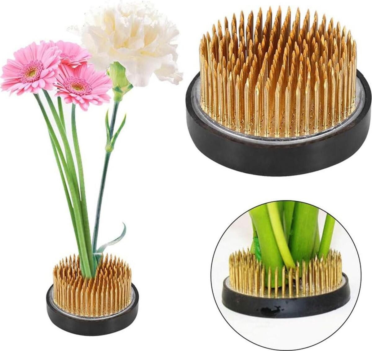 FELIXLEO Blumenständer 4 Stück Kenzan Blumenigel Rund Edelstahl für Ikebana günstig online kaufen