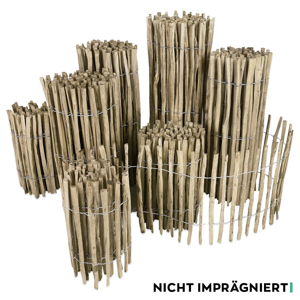 Roysson Garden Staketenzaun Staketenzaun Höhe 90 cm 34 Abstand