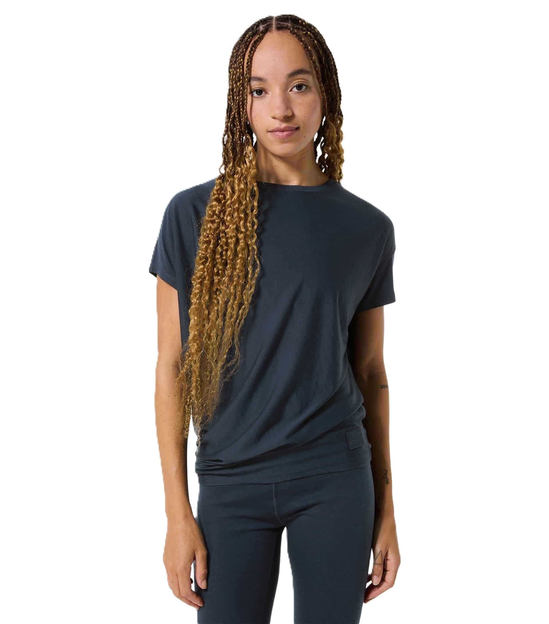 SUPER.NATURAL Trainingsshirt Yoga Loose Bio Tee Blueberry blau Damen